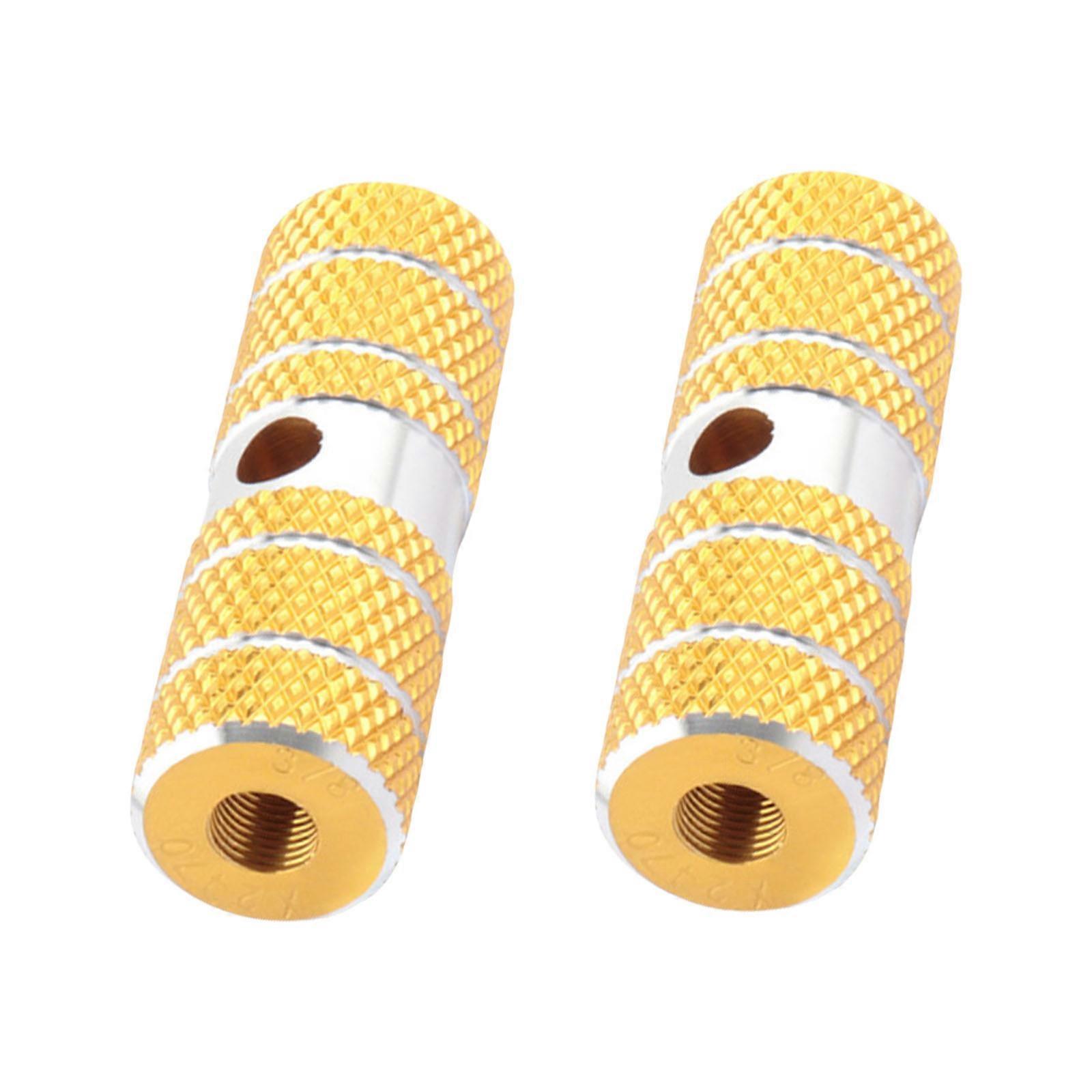 2er-Pack Fahrrad-Hinterradständer aus Aluminiumlegierung, schwere Ausführung, Pedalständer für mehrere Fahrräder, gelb