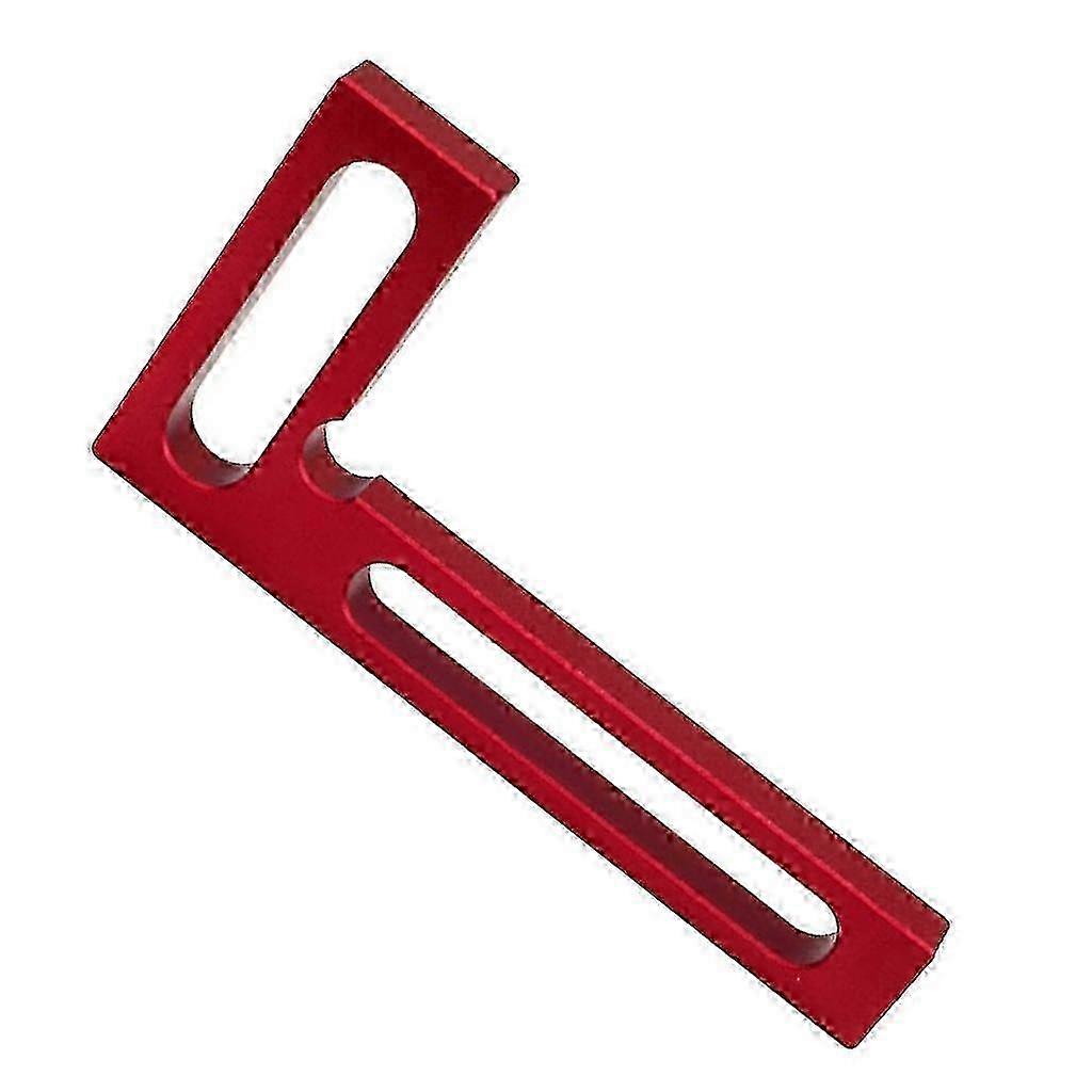 Aluminium Straightedge Height Ruler 90 Degree Right Angle Ruler Woodworking Ruler Woodworking Gauge Angle Ruler Scribe(Red)(1pc)