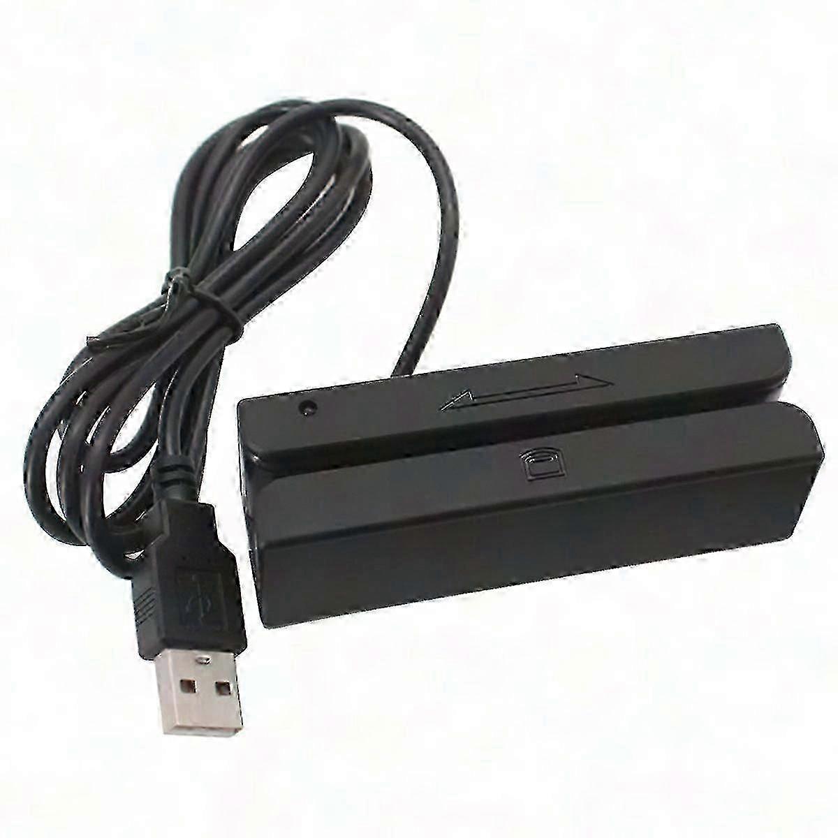 MSR90 USB Magnetic Stripe Card Reader for PC - Mini Swiper with 3 Tracks for USB Edition 1105