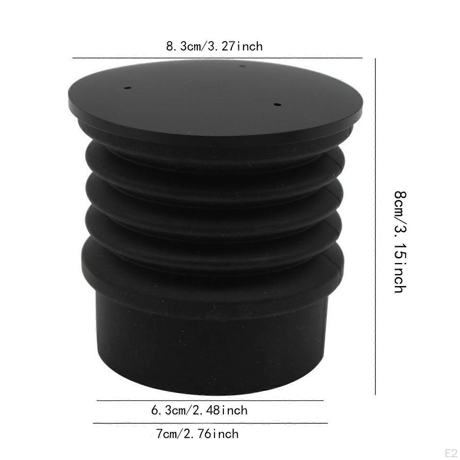 Coffee Blowing Bean Bin with Wood Lid Silicone Bellow Easy to Use Part Cleaning Tool for Shop Home