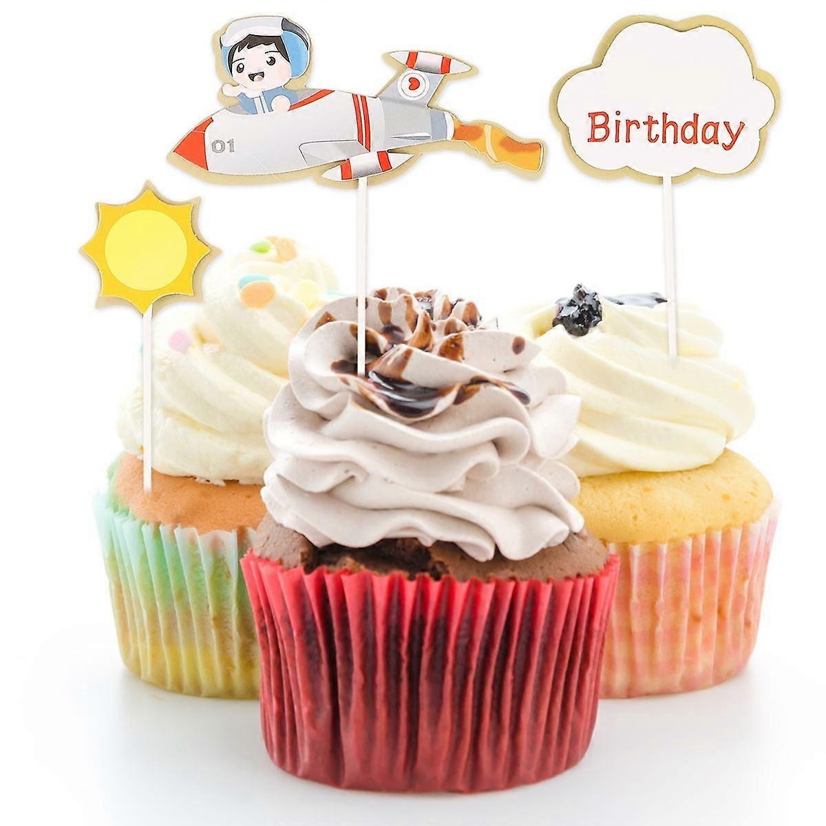 Toppers Paper Pilot Cake Decorations for Birthday 35Pcs