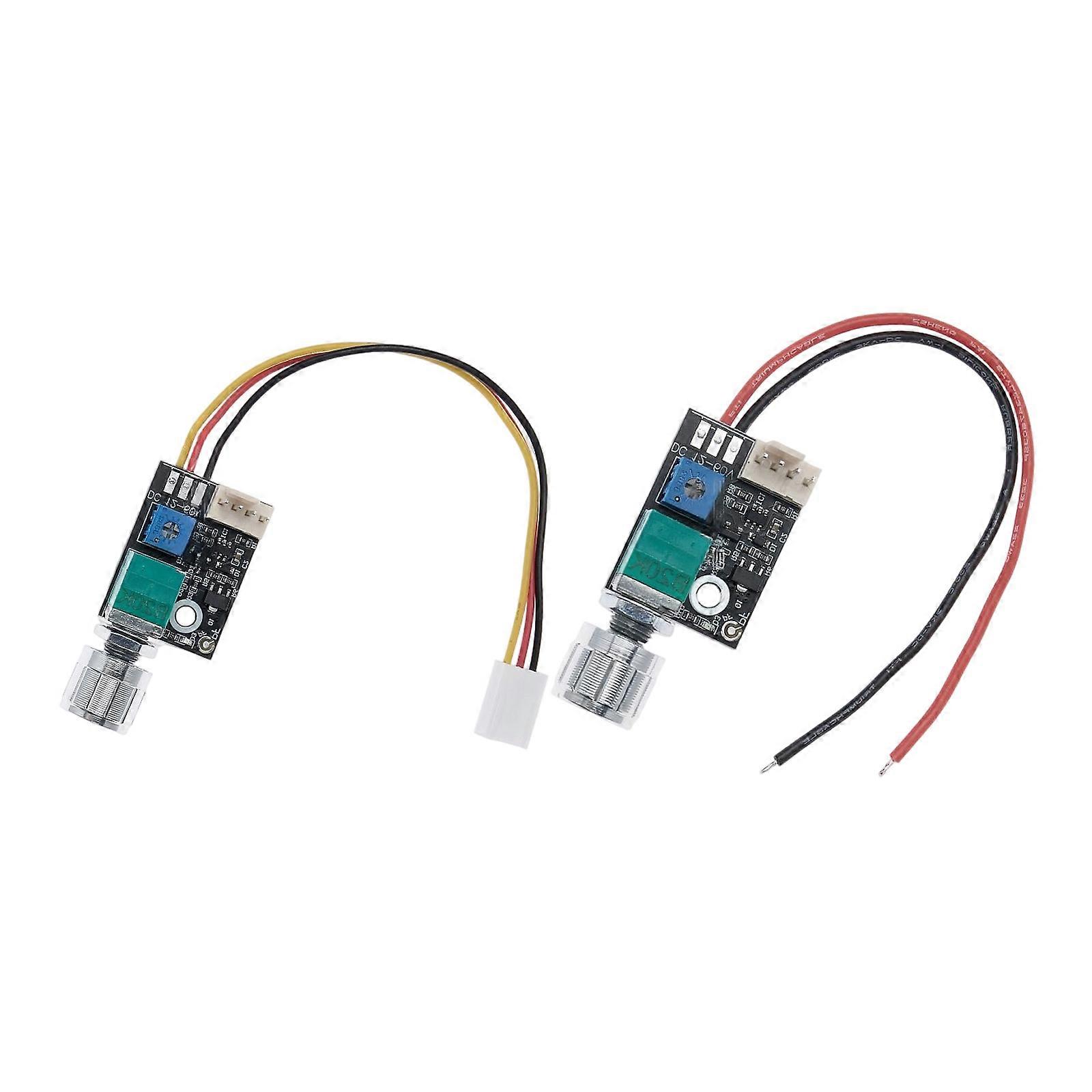 Manual PWM Fan Speed Controller with 25kHz Signal 4 Wire PWM Motor Speed Regulator for 12V 60V Motor Cooling System Multicolor