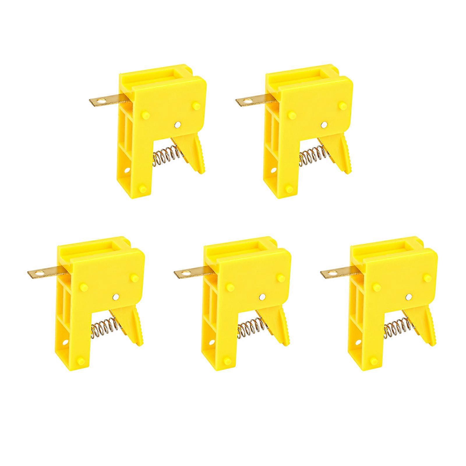 5Pcs High Current 50A Motor Test Clip LED Lamp Spring Press Clip Quick Terminal For Electrical Aging And Speaker  Yellow