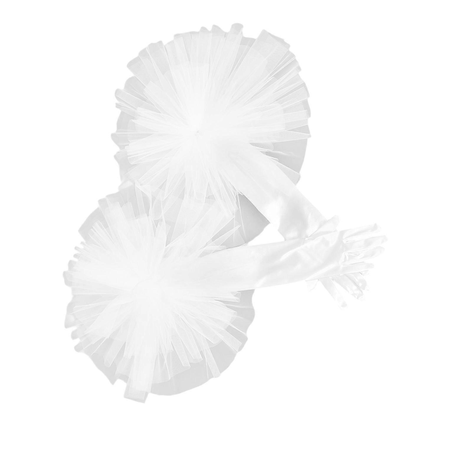 Simple White and Black Fabric Gloves Displaying Large Red Decorative Elements Perfect for Formal Wear  MM10 meters white