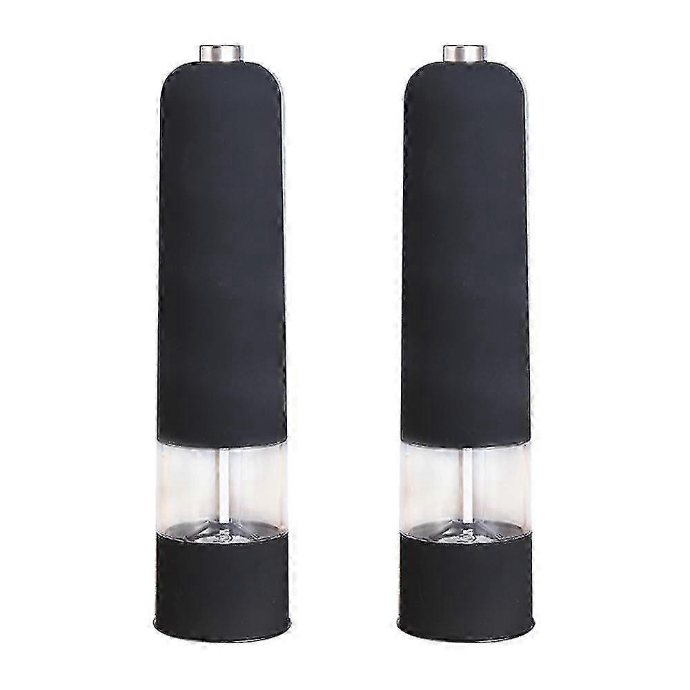 Pepper & Salt Grinder Set, 2pcs Adjustable Ceramic Mill, ABS Black 25-26