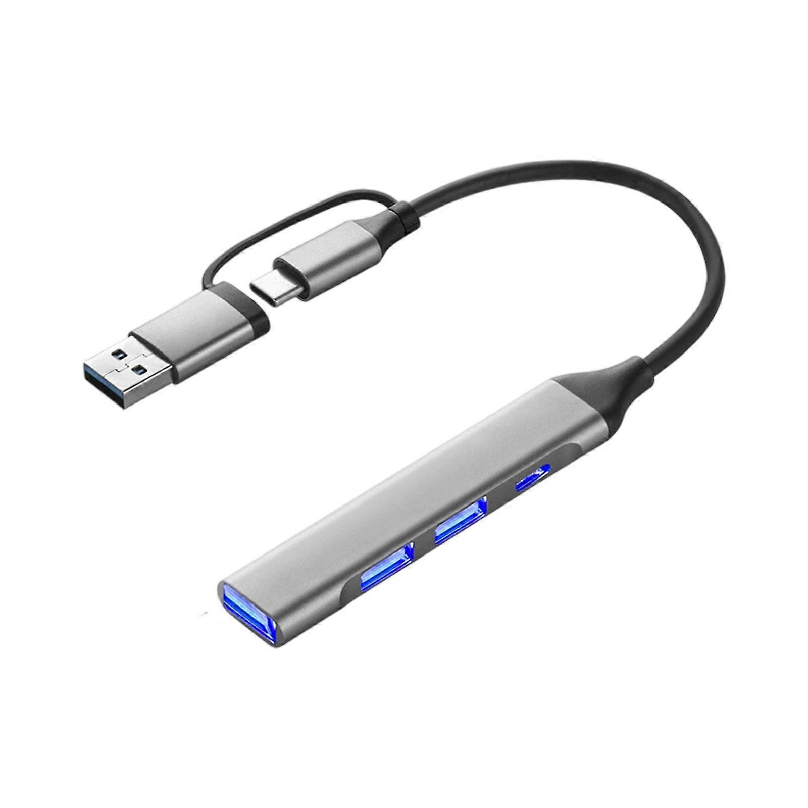 Metal USB Hubs 7/4 Port Splitter Fast Speed 5Gbps Data Syncs Charging Support OTG For Mobile PC Multicolor