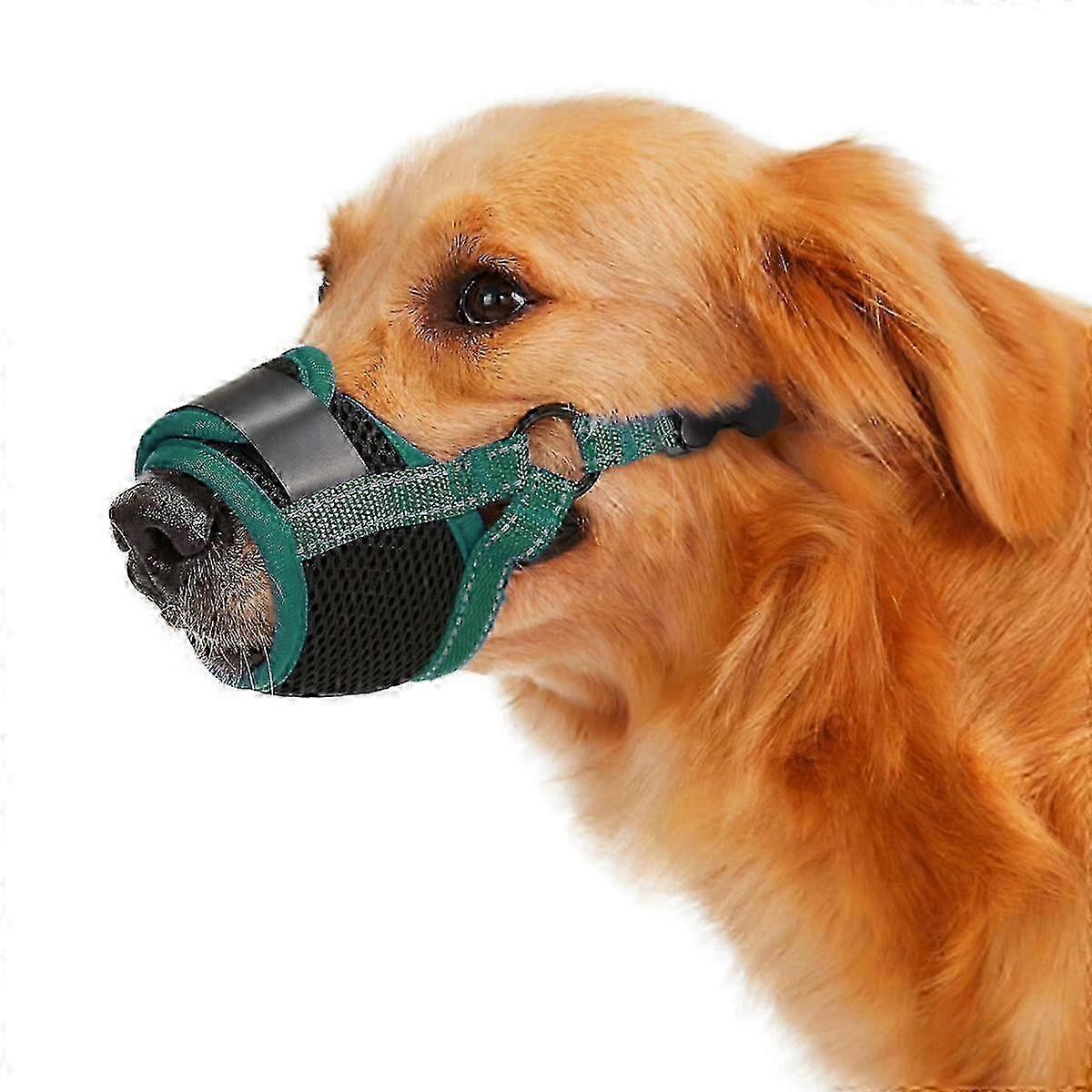 Dog Muzzle, Soft Anti-Barking Mesh Muzzle for Large Dogs Anti-Chewing, Breathable Muzzle for Grooming Veterinarians, Panting and Drinking