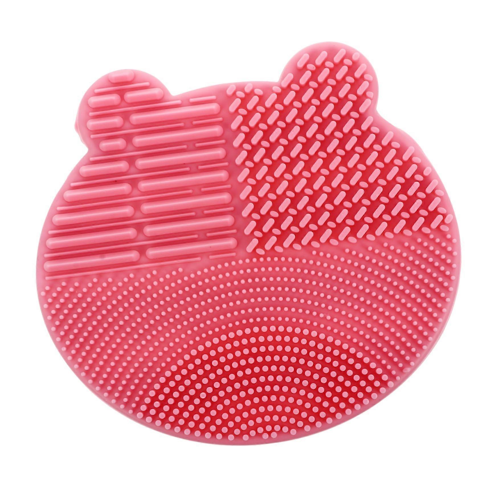 Silicone Makeup Brush Cleaner Mat with 2 in 1 Storage Rack for Easy Brush Maintenance