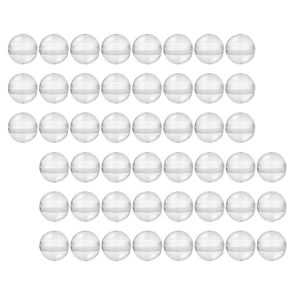 Clear Capsules Balls Plastic for Gumball Machine Refills 50Pcs