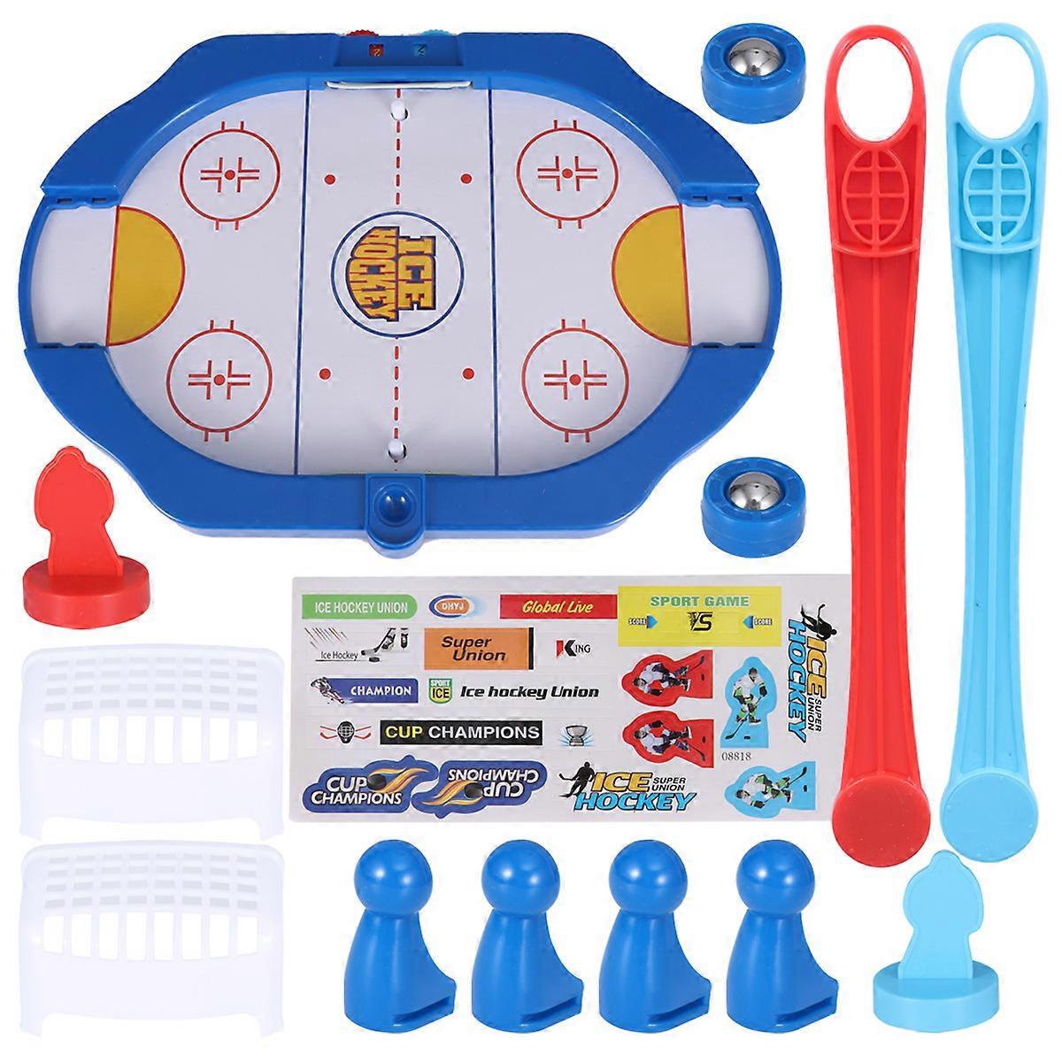 Ice Hockey Game Toy Mini Table for Kids Playing 2Pcs Assorted Colors