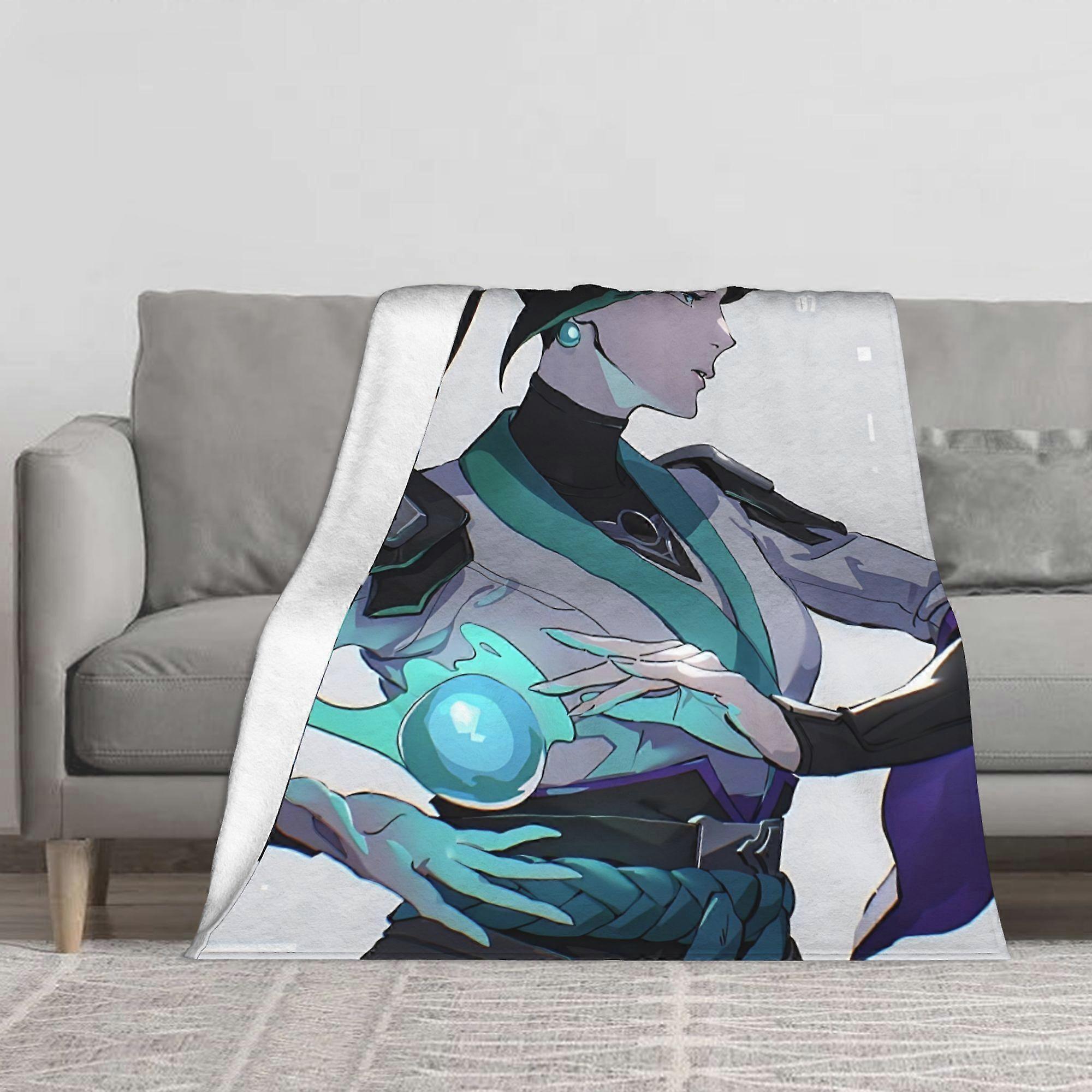 Luxury Sage Plush Flannel Blanket - All-Season Soft Bedspread & Couch Throw in Sage Green Tones (Beige//Muted Grey) - Th-AZXRT177