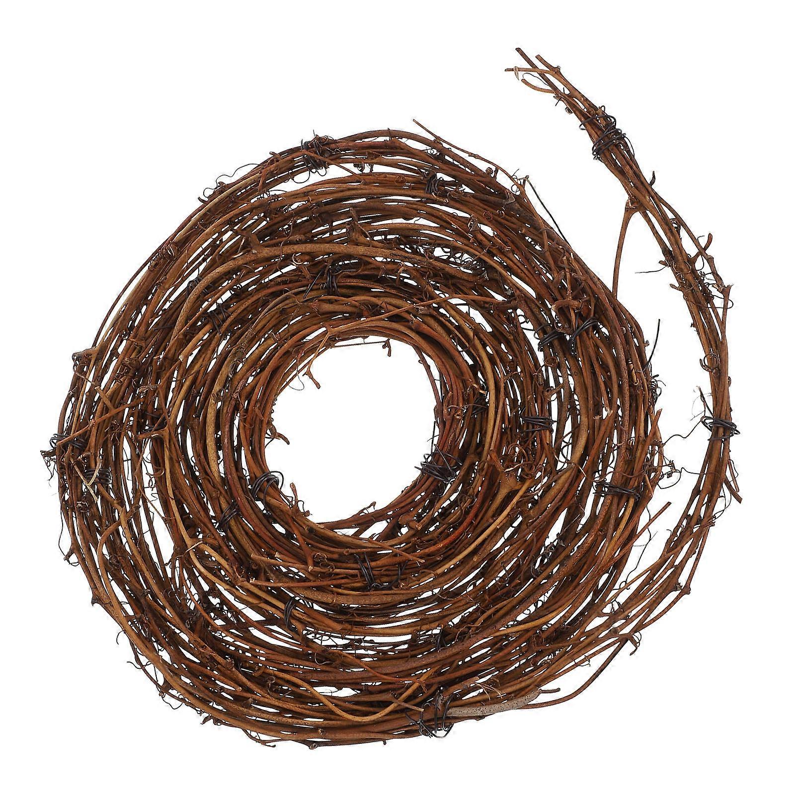 Handmade Rattan Vine Branch Wreath for DIY Featuring Coffee Color and Quantity