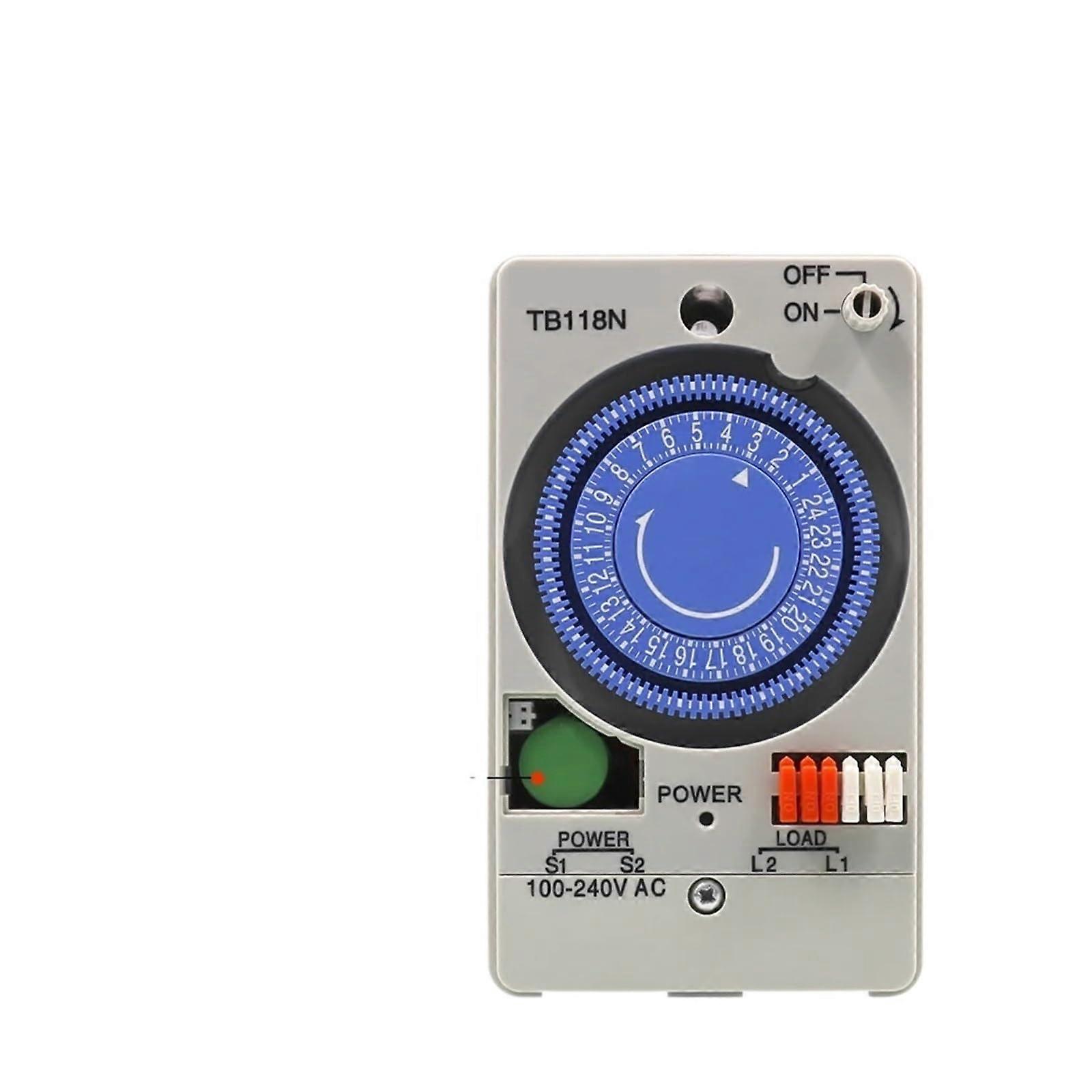 40A Mechanical Timer Switch DIN Rail Mounted with Protective Cover, 15Min Scheduling, Energy Saving