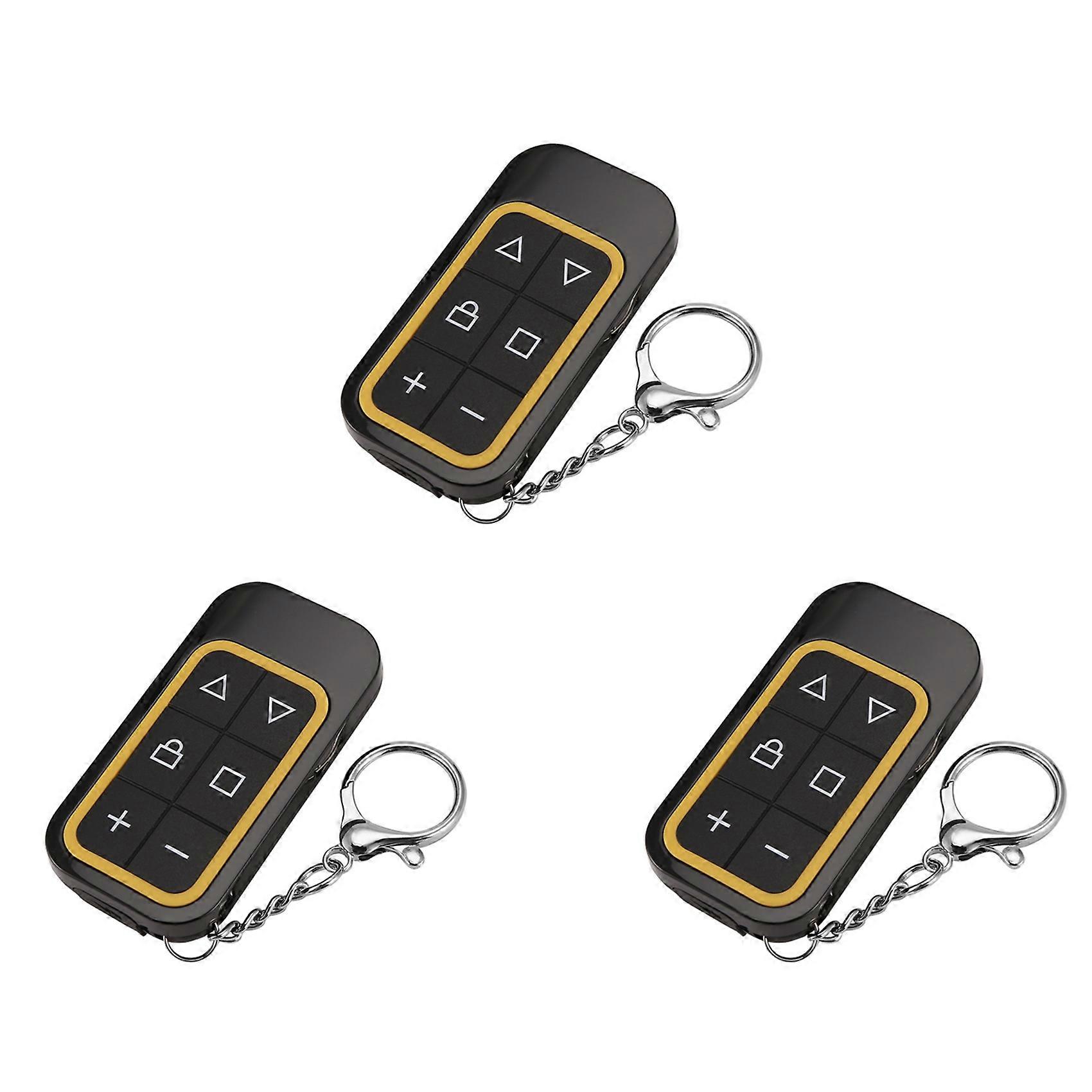 3X Wireless Remote Control 8-Channel Multi-Frequency Garage Door Rechargeable Full-Frequency Copy Remote Control Yellow