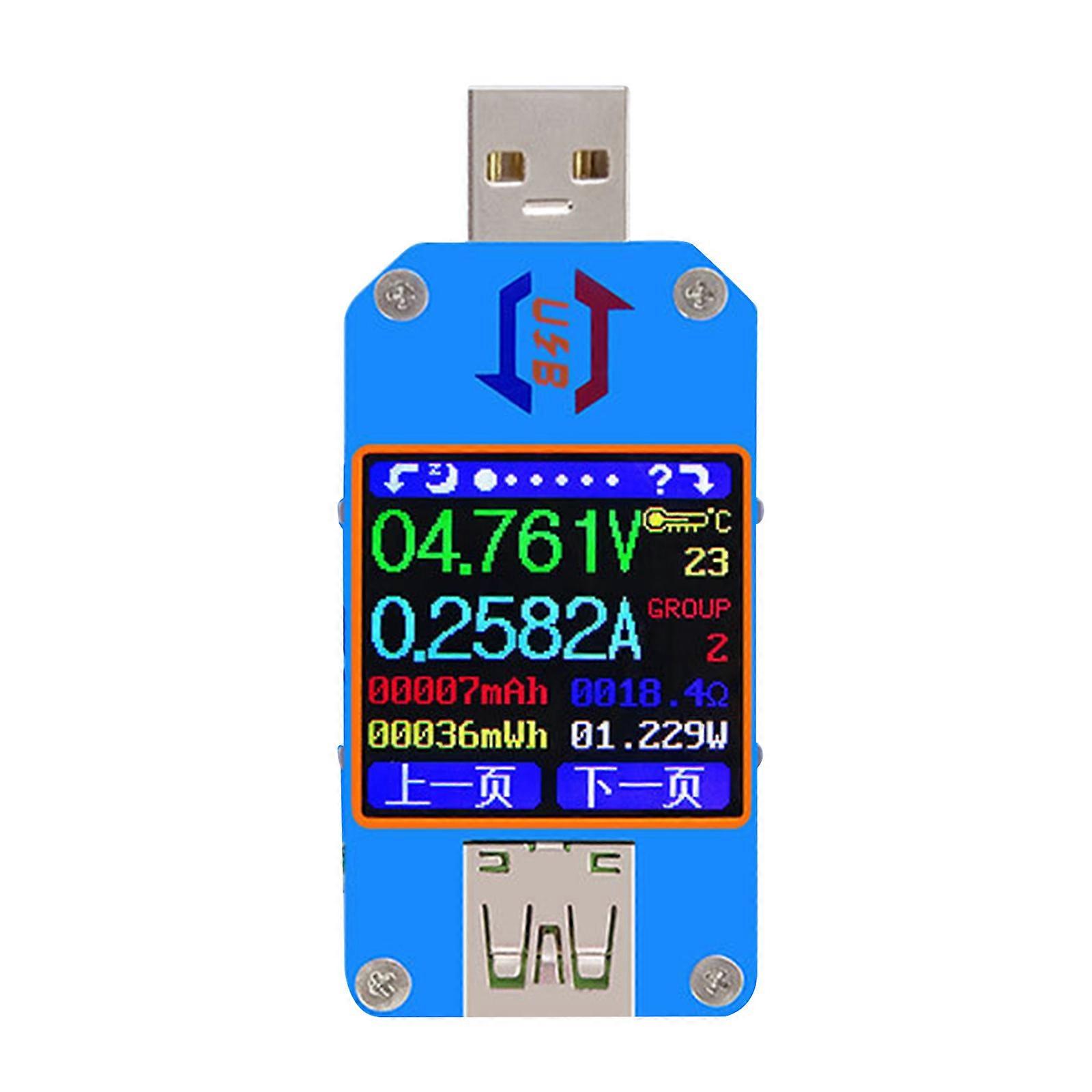 USB Power Meter 4-24V 5A LCD USB Voltage Current Display USB Tester Multimeter USB Current Meter Tester LCD Display Multicolor
