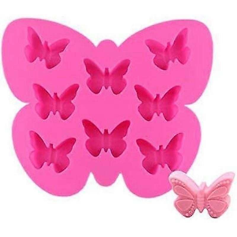 Luxora Pink Butterfly Pattern Silicone Ice Cube Tray