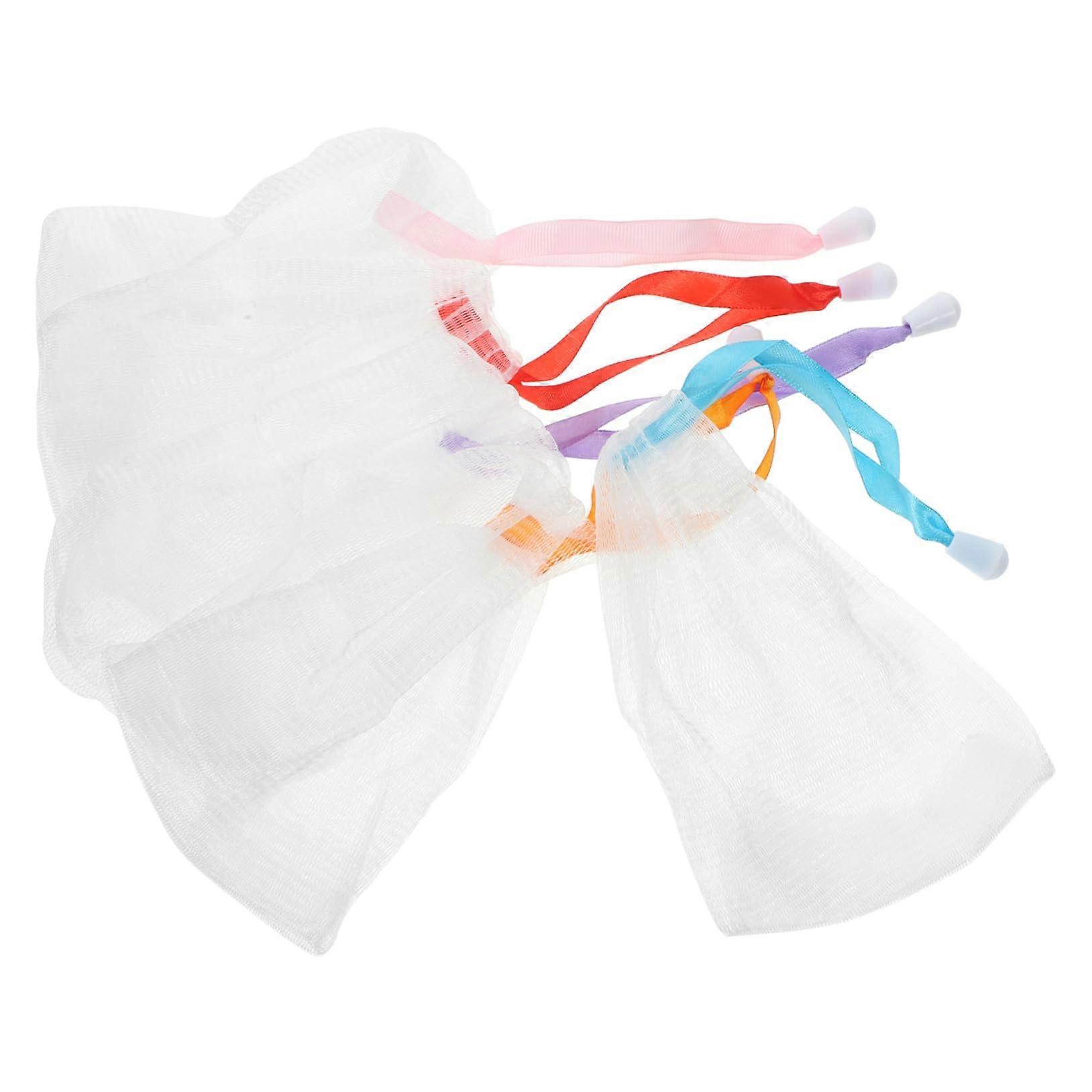 10Pcs Mesh Soap Saver Bags with Drawstring, Exfoliating Pouch for Handmade Soap and Rich Lather