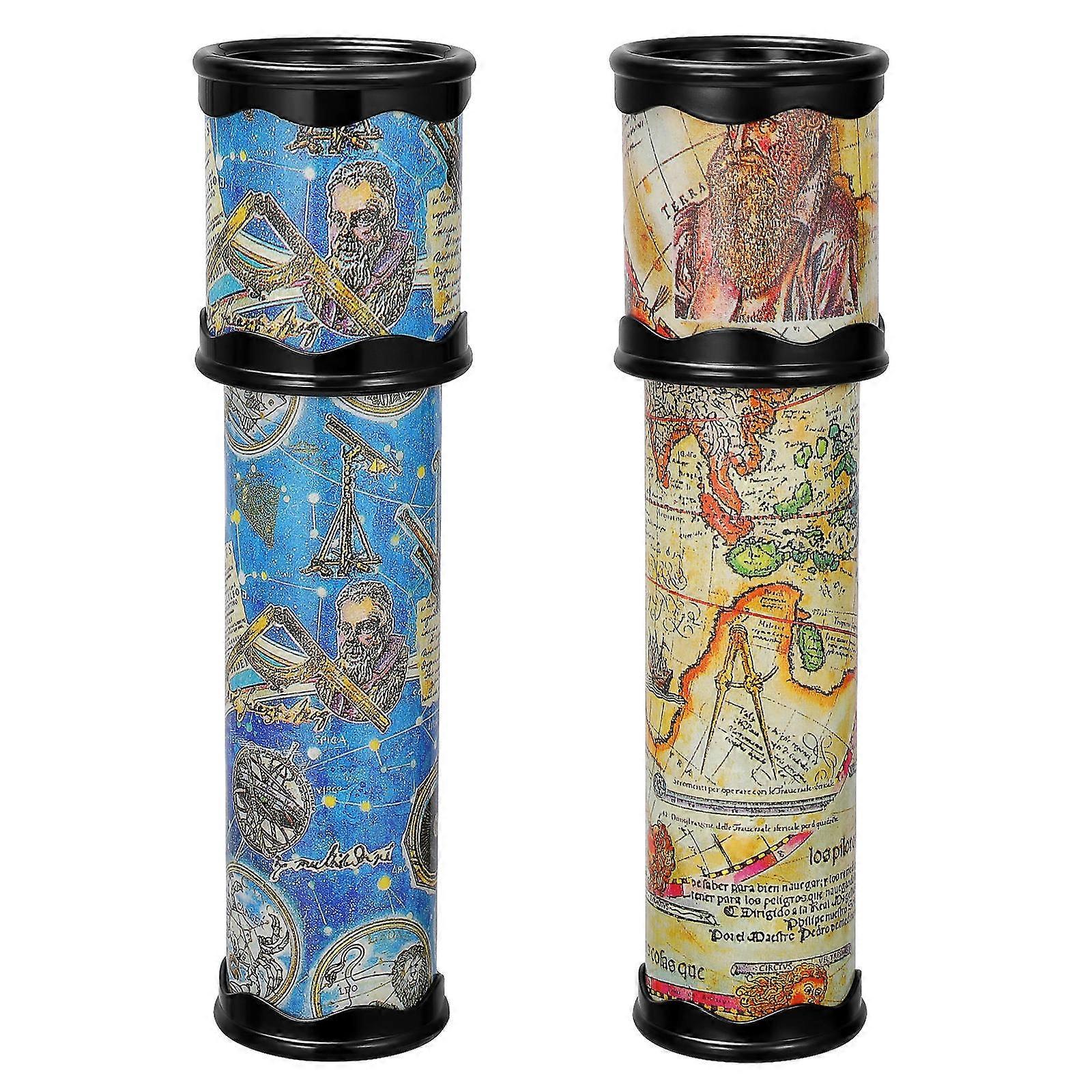 WINOMO 2pcsクラシック万華鏡玩具ノベルティゲーム玩具子供用教育玩具子供用(ランダムカラー)