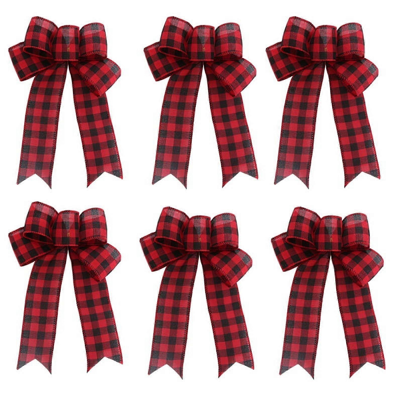 9.45 Inch Christmas Tree Topper-6PCS Bow Bundle