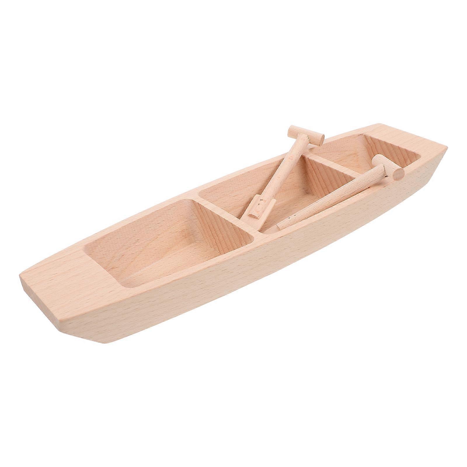 Wooden Boat Model for DIY Use 1Set Unfinished Rustic Desktop Decor