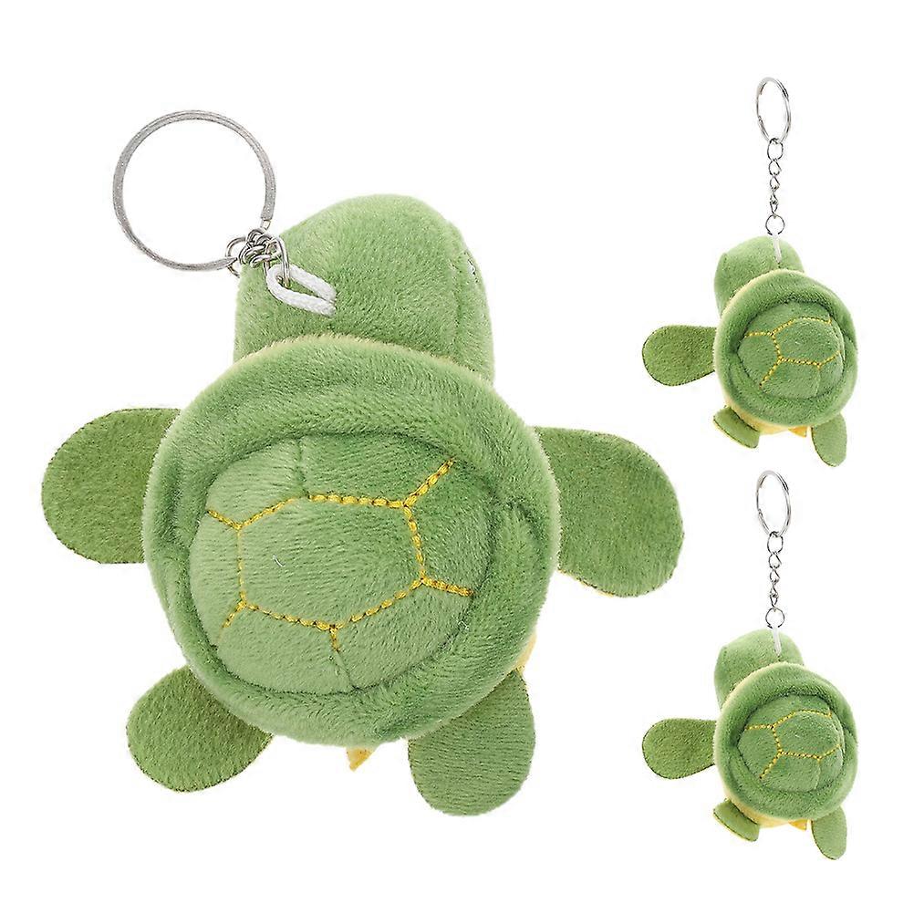 Plush Turtle Keychain Pendant for Decoration Use 3Pcs Collection