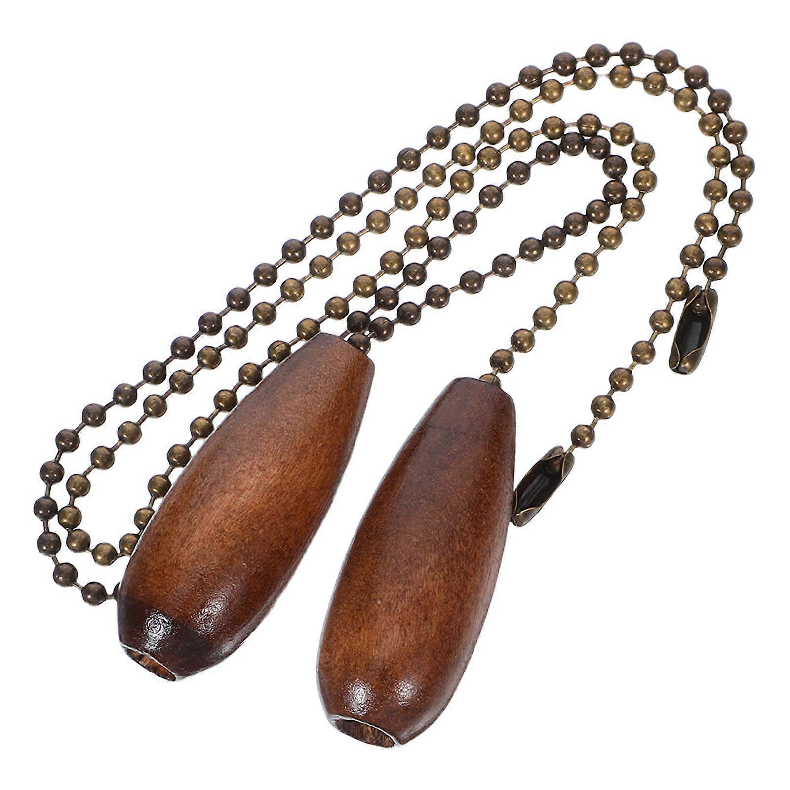 Dark Brown Ceiling Fan Pull Chain Extension for Light Control 2Pcs