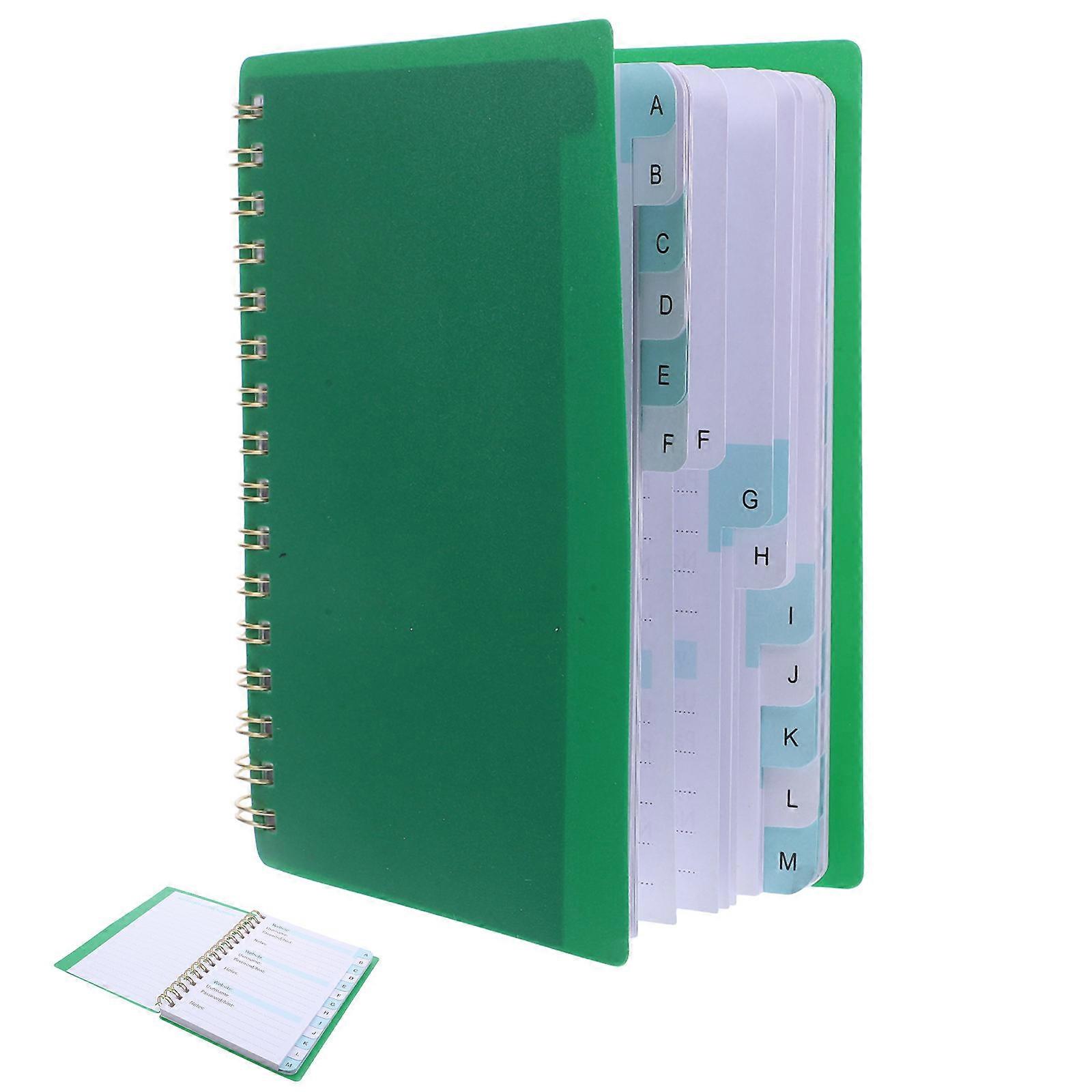 Password Book with Tabs Spiral Log for Writing Small and Portable