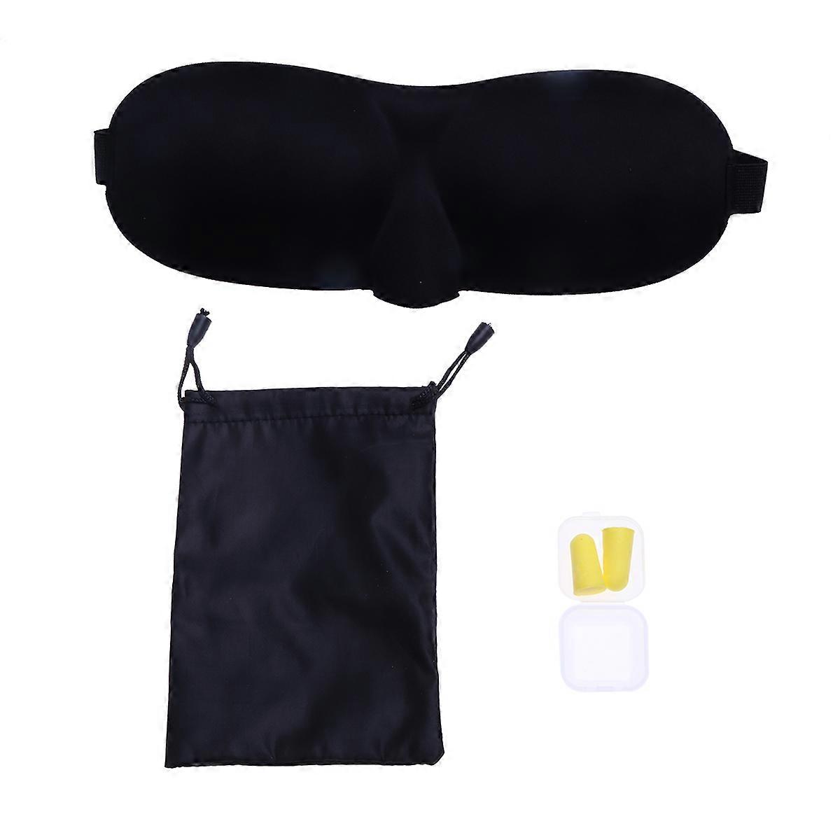 Comfortable Sleep Mask 3D Eyeshade for Protecting 2Pcs Black Eye Mask