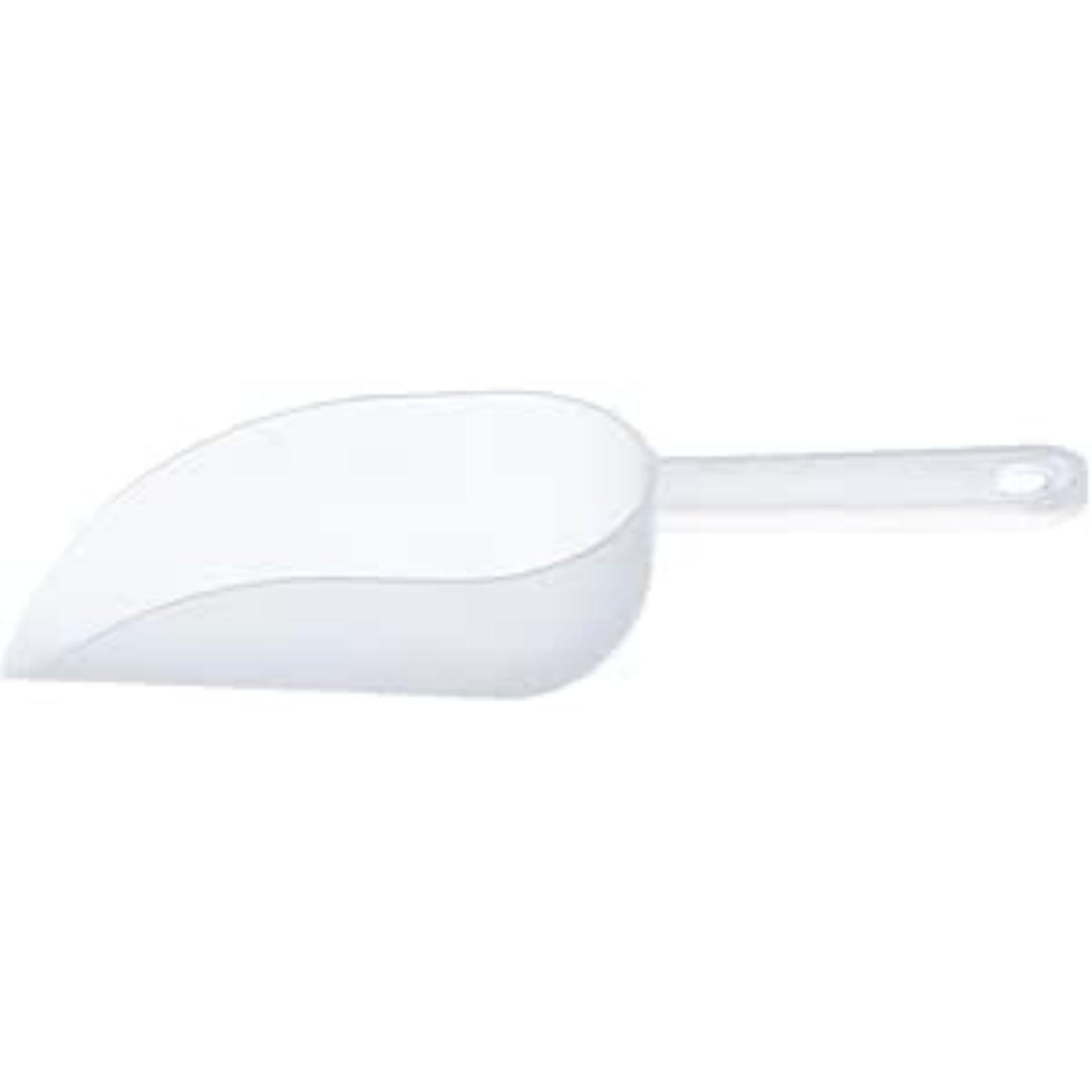 White Plastic Ice Scoop for Kitchen and Bar, Multipurpose Ice Cream and Candy Scoop