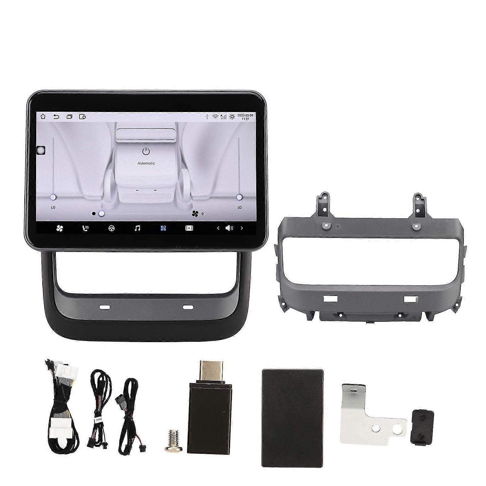 Rear Ac Display Rear Media Control Ips Full View Touch Screen Tf Card Plug And Play For Tesla Model 3 For Android 11