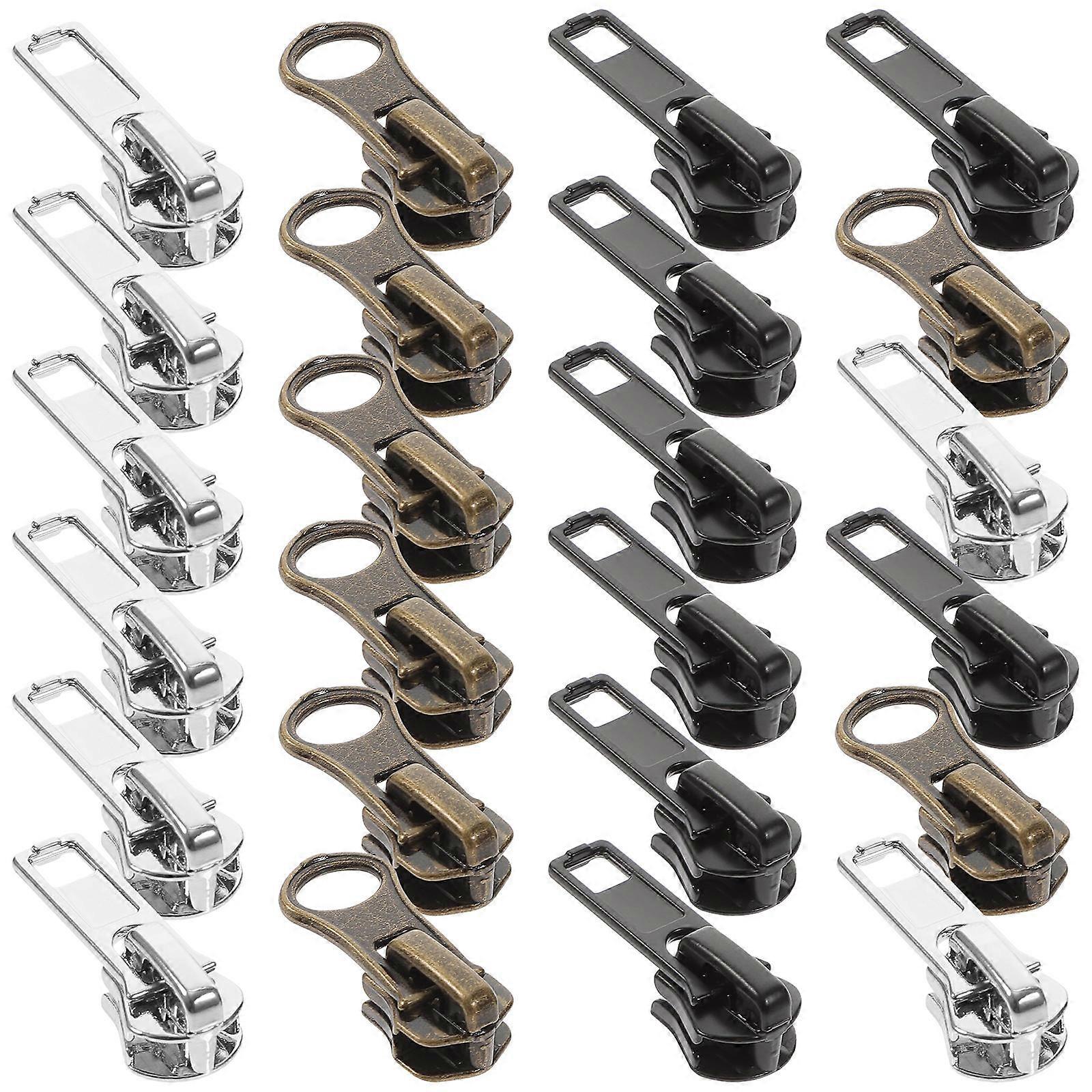 Multi-Purpose Zipper Heads for DIY Use 114Pcs Zipper Slider Replacements Set