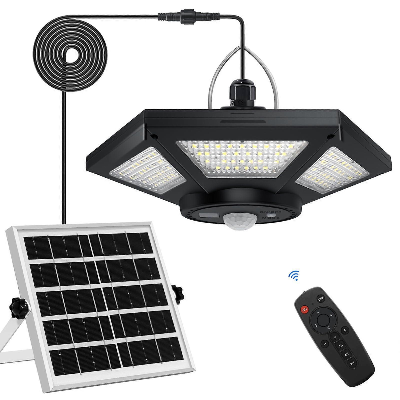 Solar Shed Light with Remote Control, Motion Sensor, Timer, Daytime Mode, IP65 Waterproof, 1 Pack