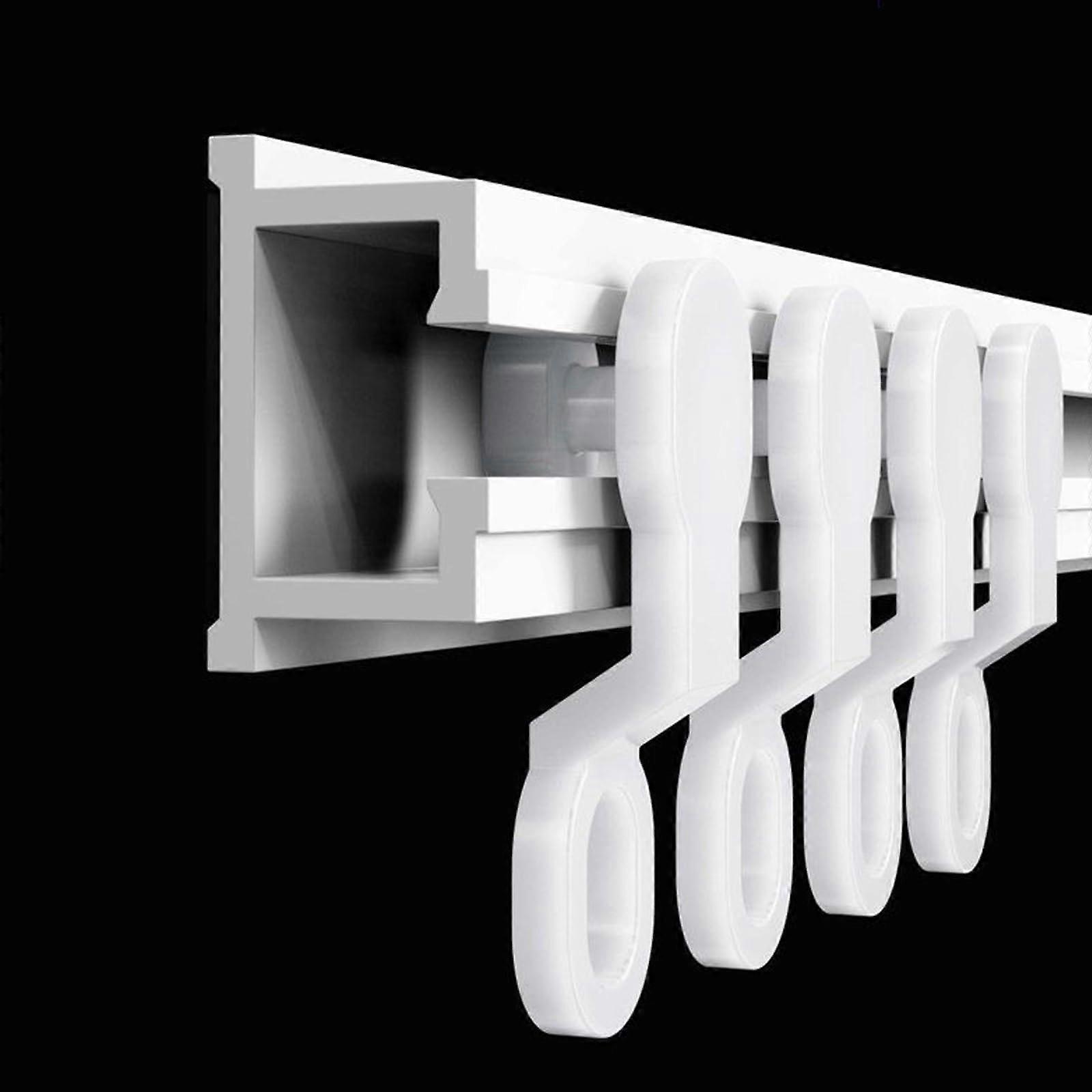 Ceiling Curtain Track 160cm Self Adhesive No Drill for Room Divider with Smooth Quiet Glide