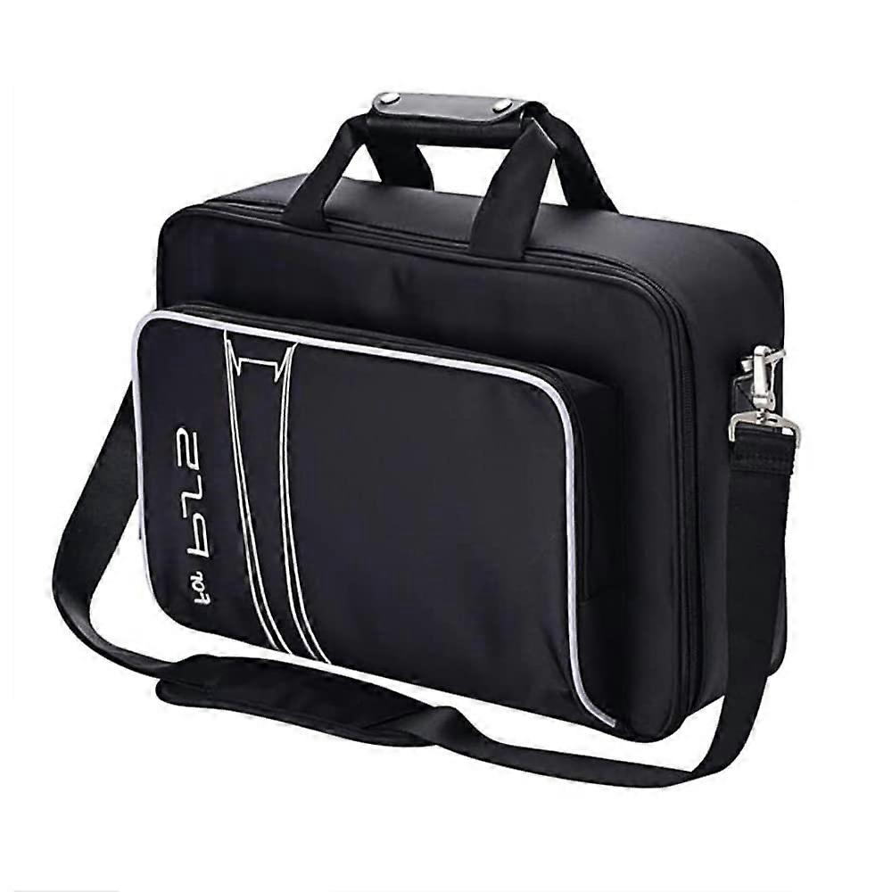 Waterproof Carrying Case with Strap for PS5 Console, Controllers and Game Cards, Black