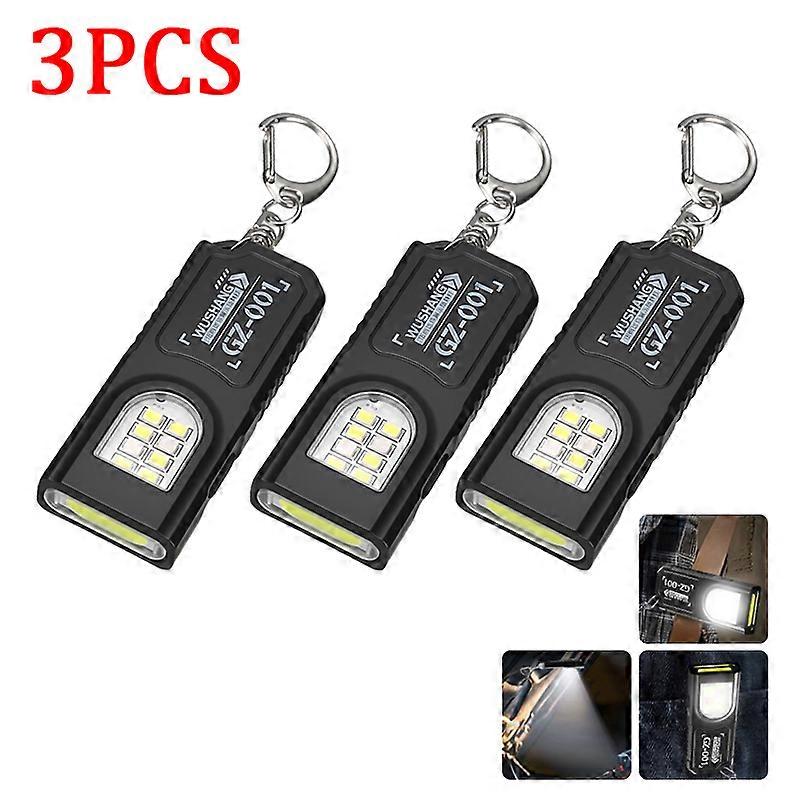 Mini Keychain Flashlight with Magnet Rechargeable Multifunction Torch Lamp Portable Clip on Flashlight Waterproof Camping Light