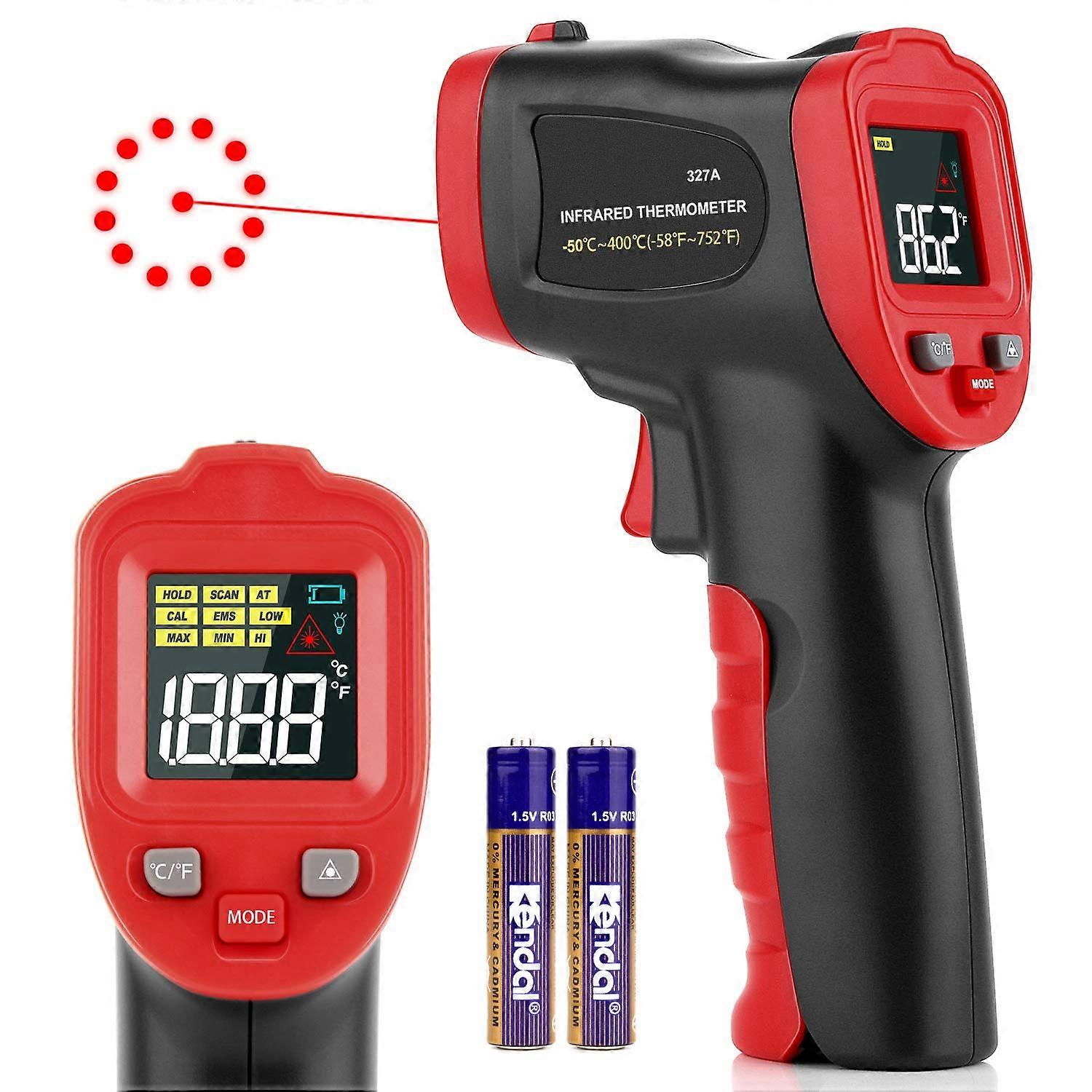 Infrared Thermometer Gun 58°F752°F  Accuracy NonContact Laser Temperature Gun for Cooking BBQ Pizza Oven Grill and Engine