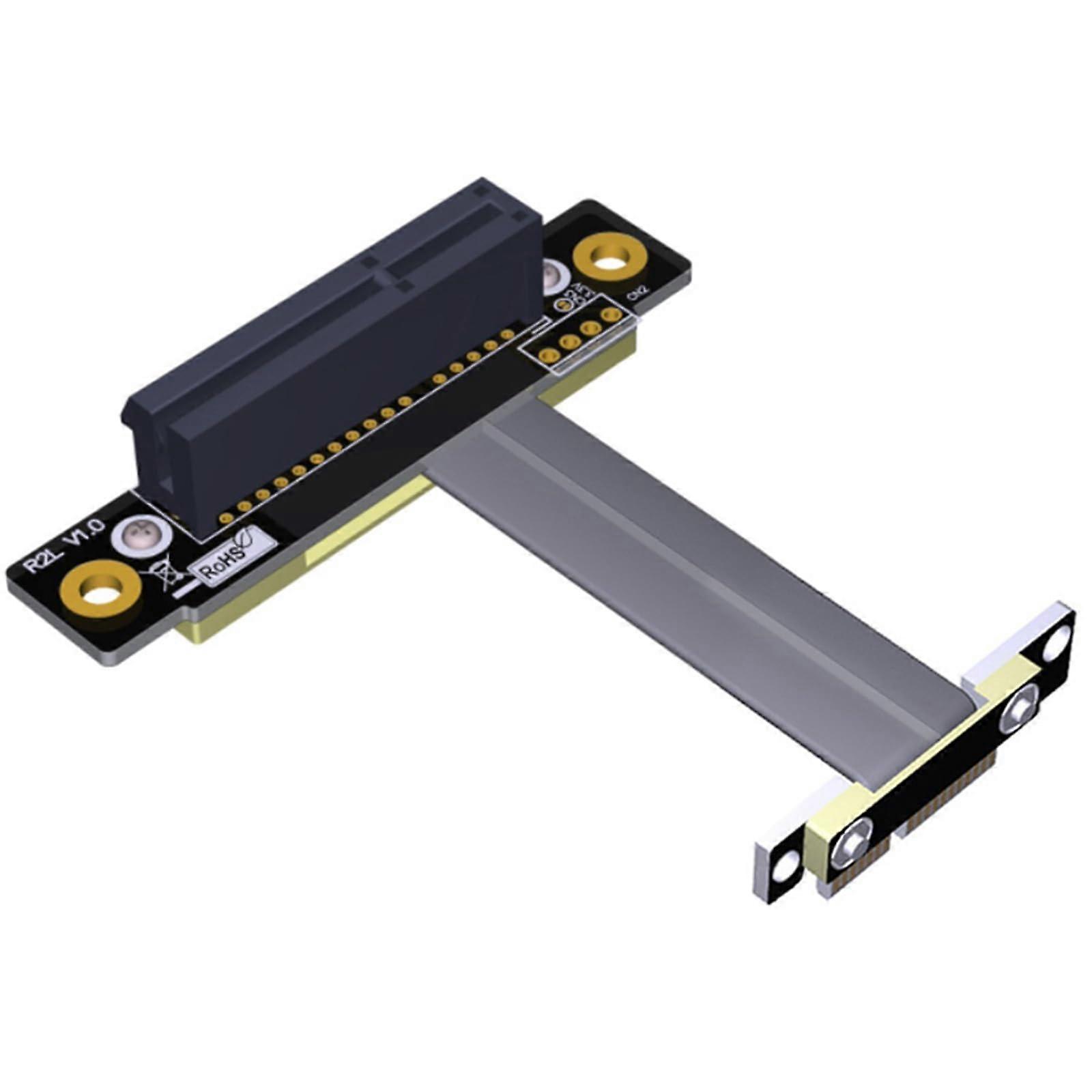 PCIe Riser Card 4 to 1X Adapter Cable with 180 Degree Connector for Speed Motherboard Expansion
