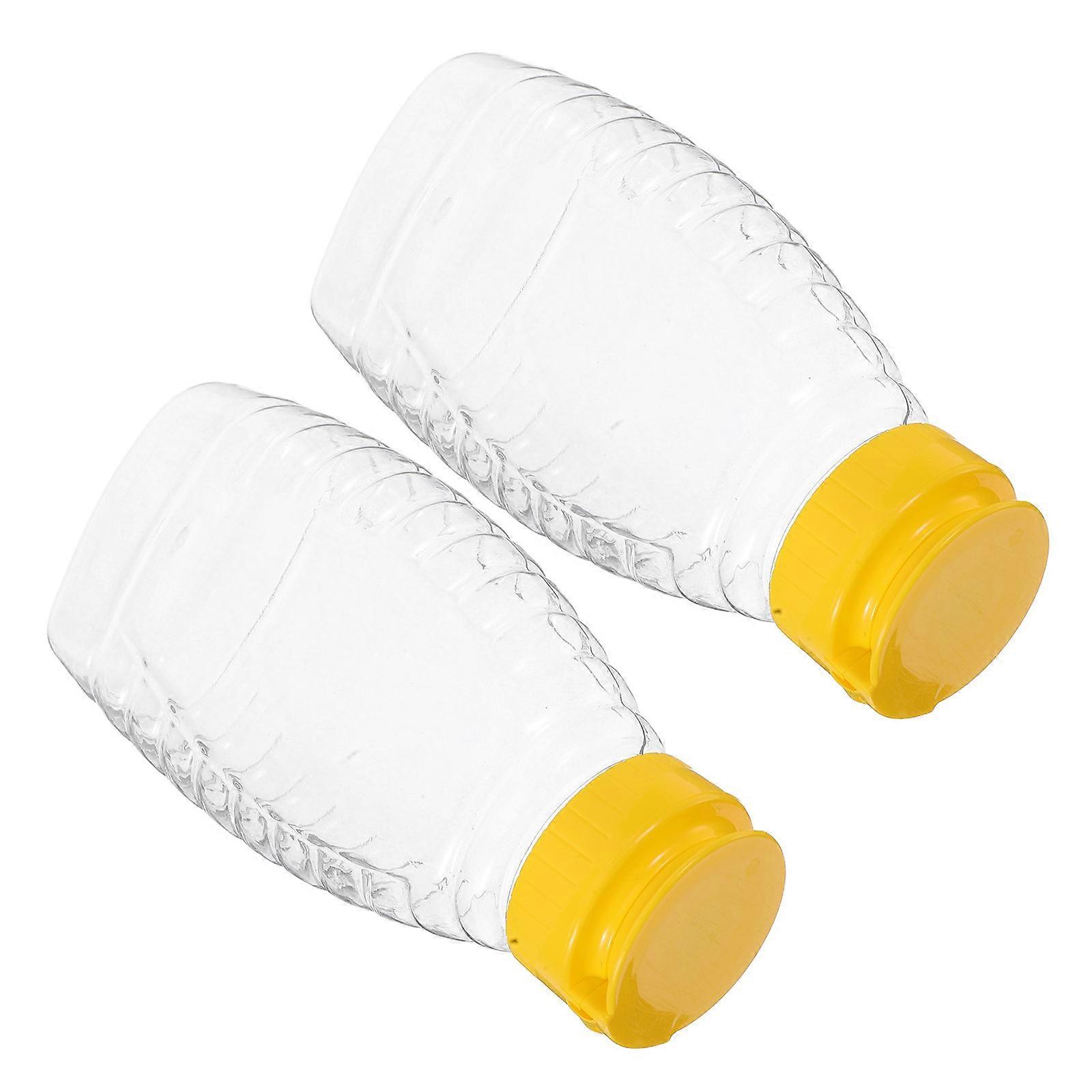 Honey Bottle Squeeze Container for Leakproof Dispensing 2Pcs Pack