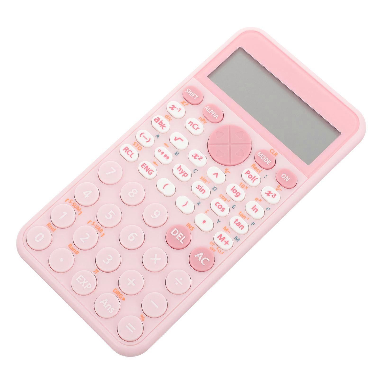 Engineering Scientific Calculator Practical Competitive Operation Tool Pink 15.50X8.00X1.80CM for Students 1Pack