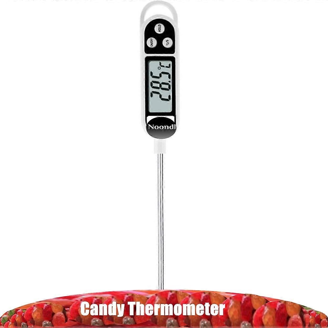 Digital Candy Thermometer with Backlit LCD and Long Stainless Steel Probe for Accurate Cooking