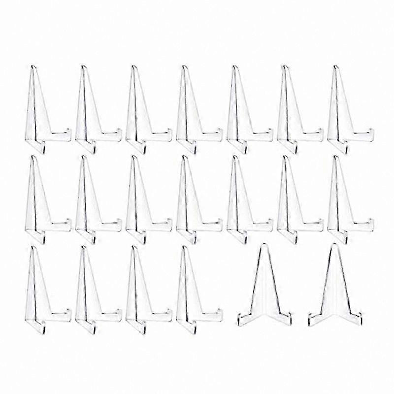 20 Pack Acrylic Display Stands for Mini Frames and Plates