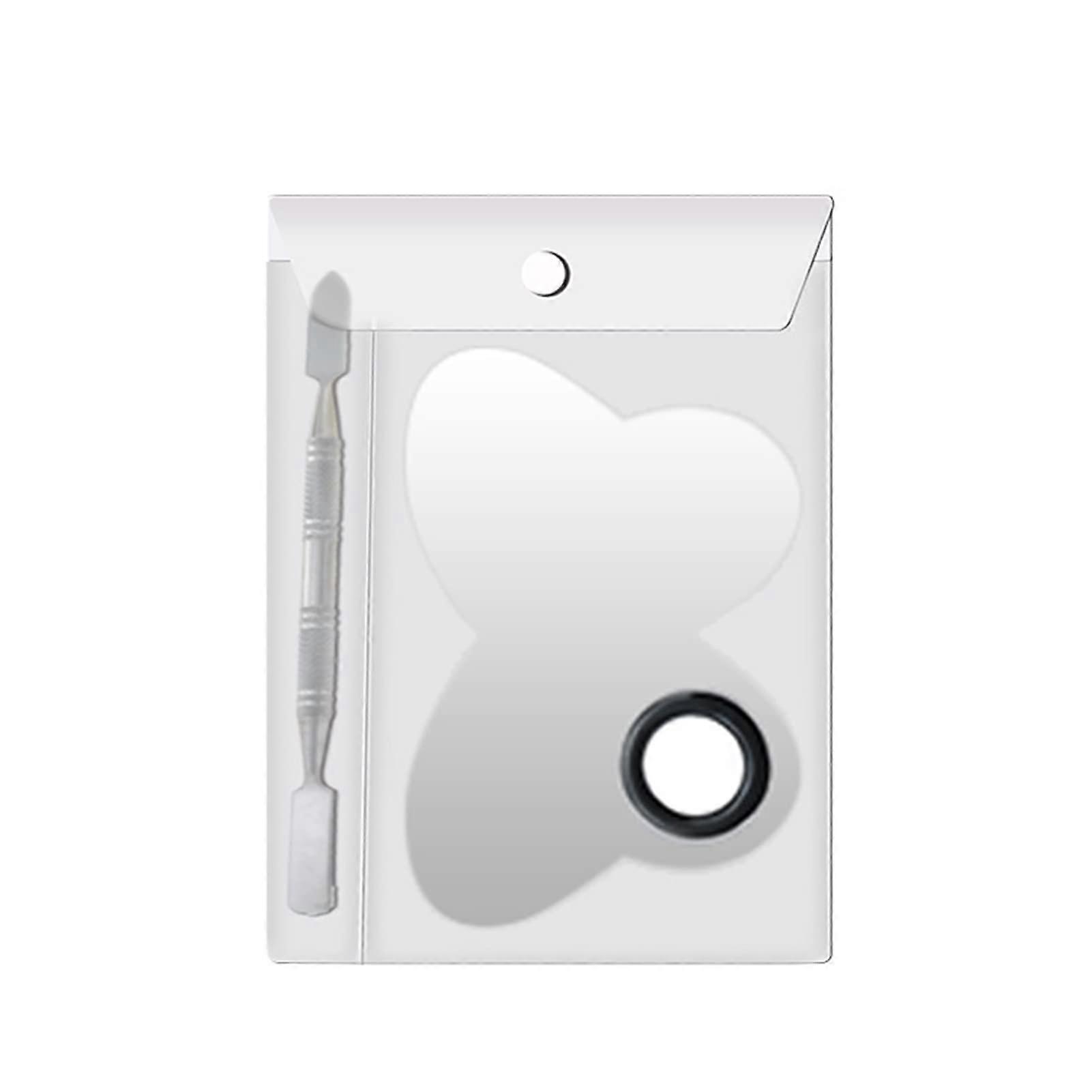 Makeup Mixing Palette Stainless Steel with Double Spatulas Ergonomic Grip Easy Clean RustProof