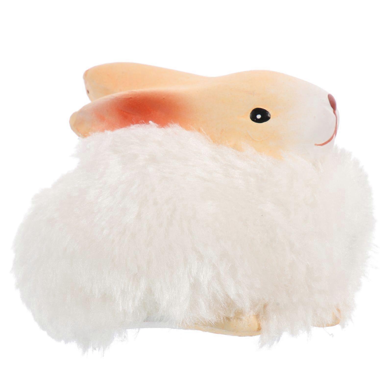 Ceramic Bunny Statue Rabbit Figurine Tabletop Bookshelf Easter Rabbit Decoration