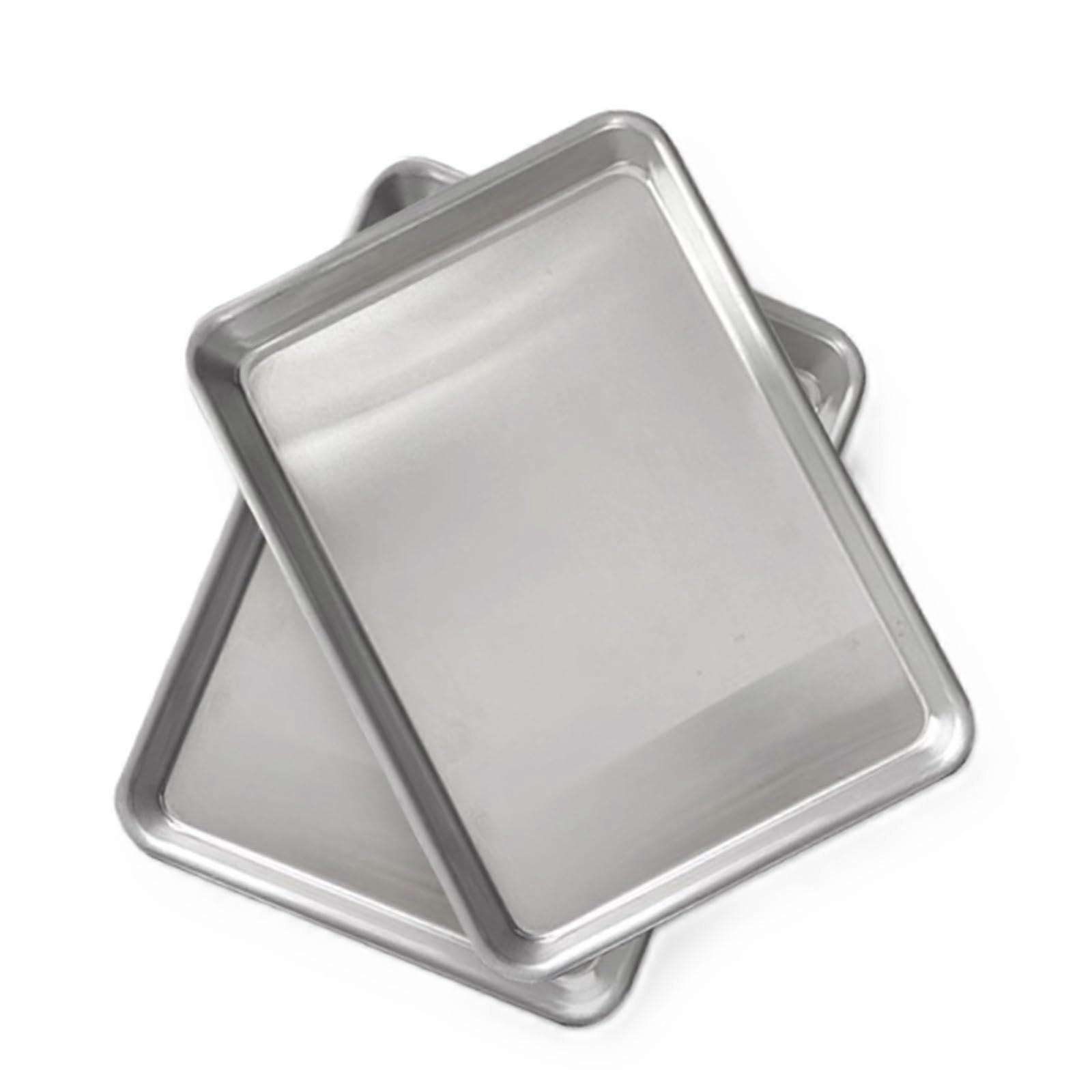 Large Heavy Duty Aluminum Baking Sheet Pan with Raised Edges for Even Heat Cookie Baking