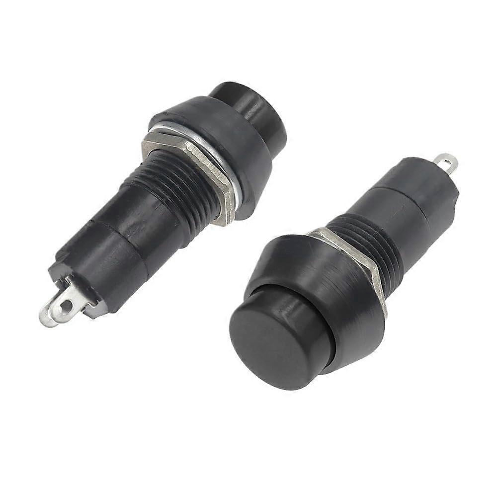 10PCS 12mm SelfLocking Push Button Switch PBS11A Latching 1A 250V AC 2Pin Black