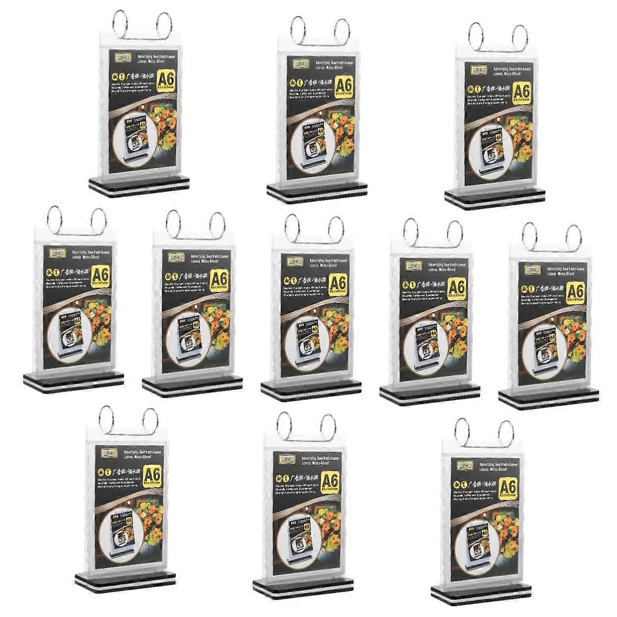 11pcs Tabletop Sign Holder with Stable Base, Vertical Menu Stand for Restaurants and Events