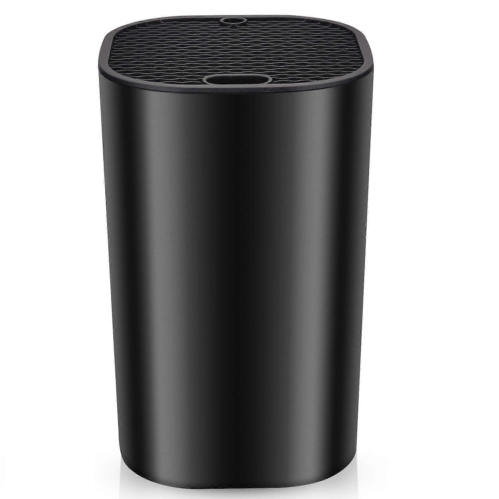 Universal Knife Block Large Capacity DoubleLayer Kitchen Knife Holder with Scissors Slot Black