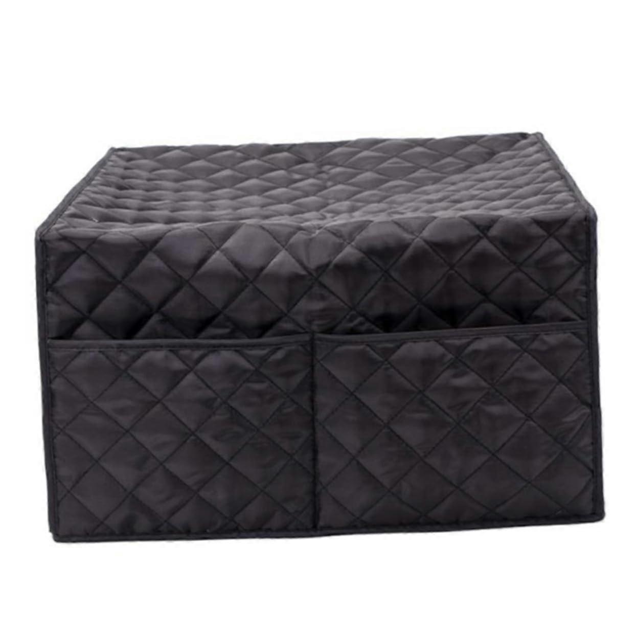 Microwave Oven Cover with Pockets Waterproof Dustproof Fabric Protector for Kitchen Appliances