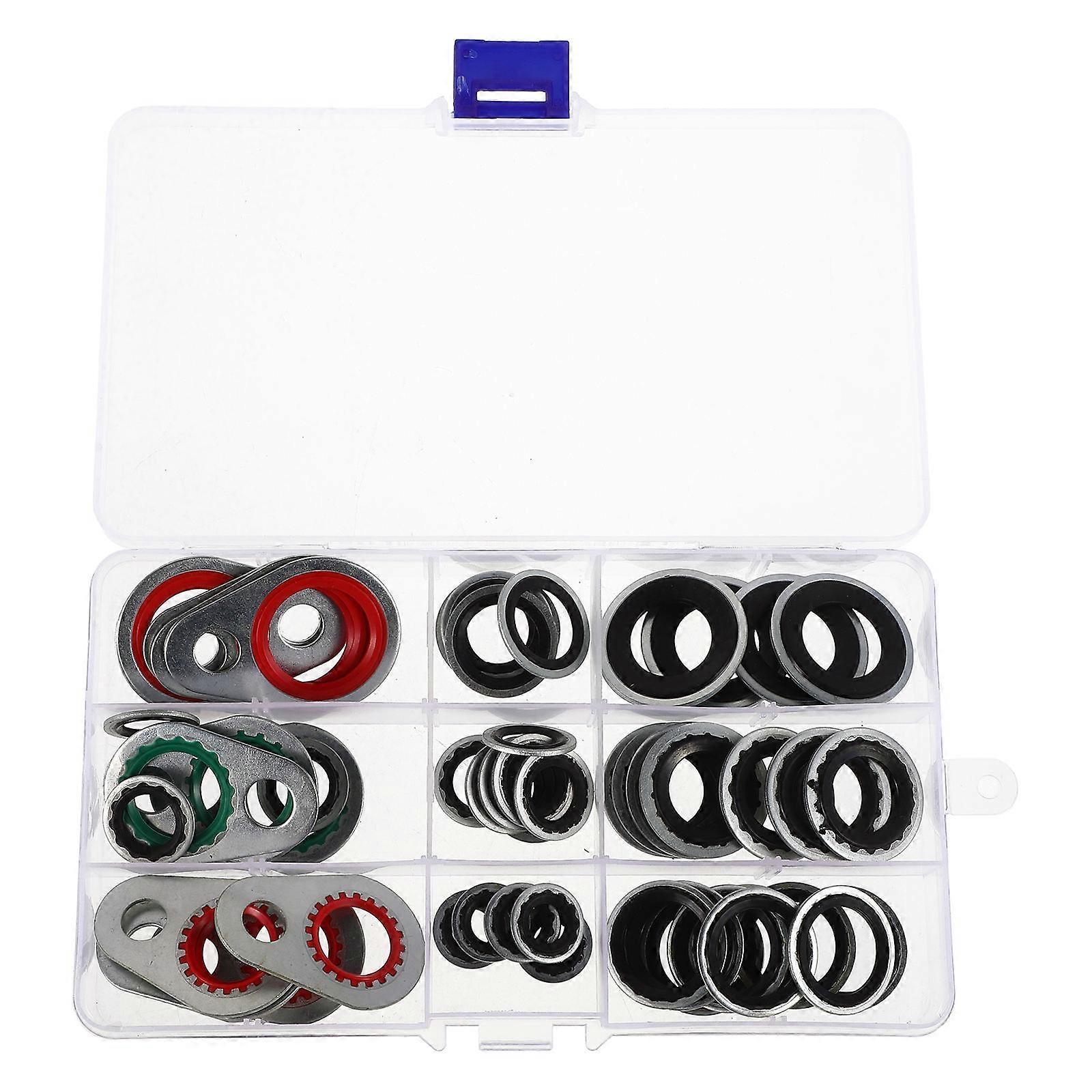 Air Conditioning Compressor Gasket Set for Automotive Replacement 4Sets Silver