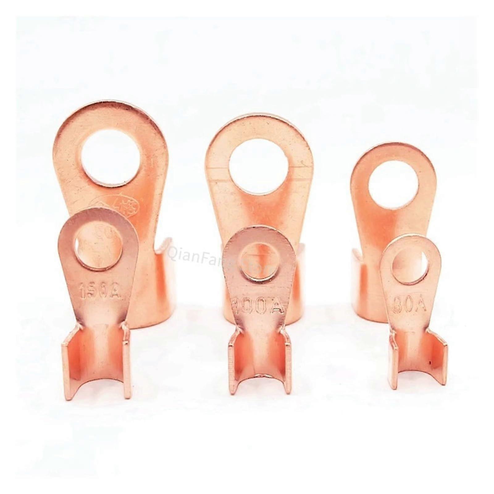 OT Type Copper Wire Terminal 600A Bare Copper Crimp Lug Connector 5pcs Secure Crimp Connection